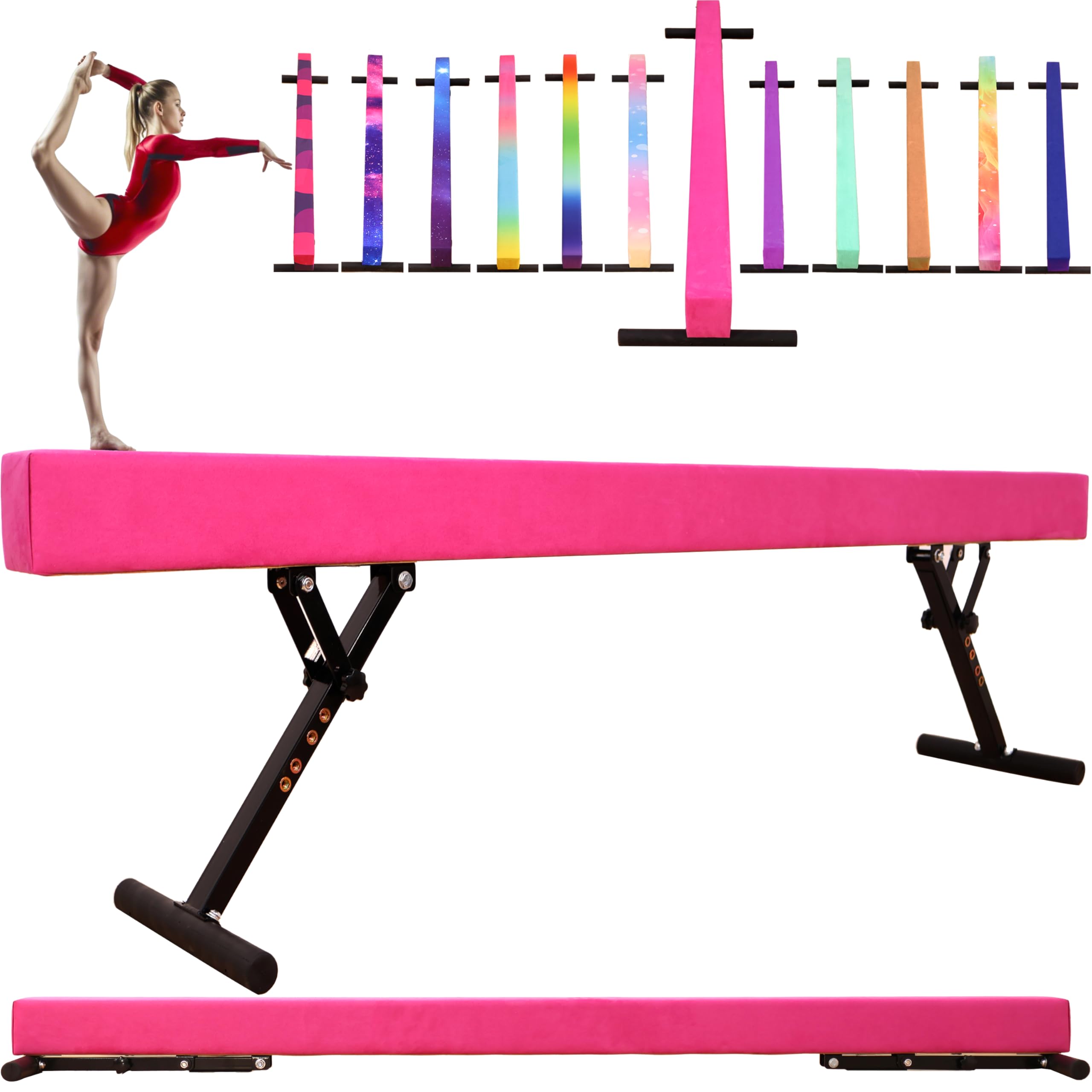 defullion 8ft Adjustable Balance Beam