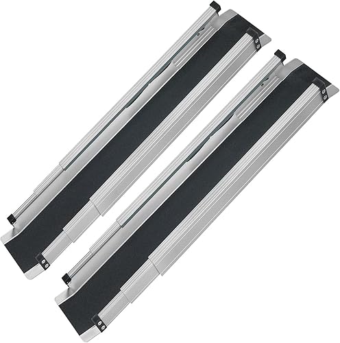 Rampa portátil para silla de ruedas, ajustable, retráctil y ligera, se ajusta de 3 a 5 pies, de DMI