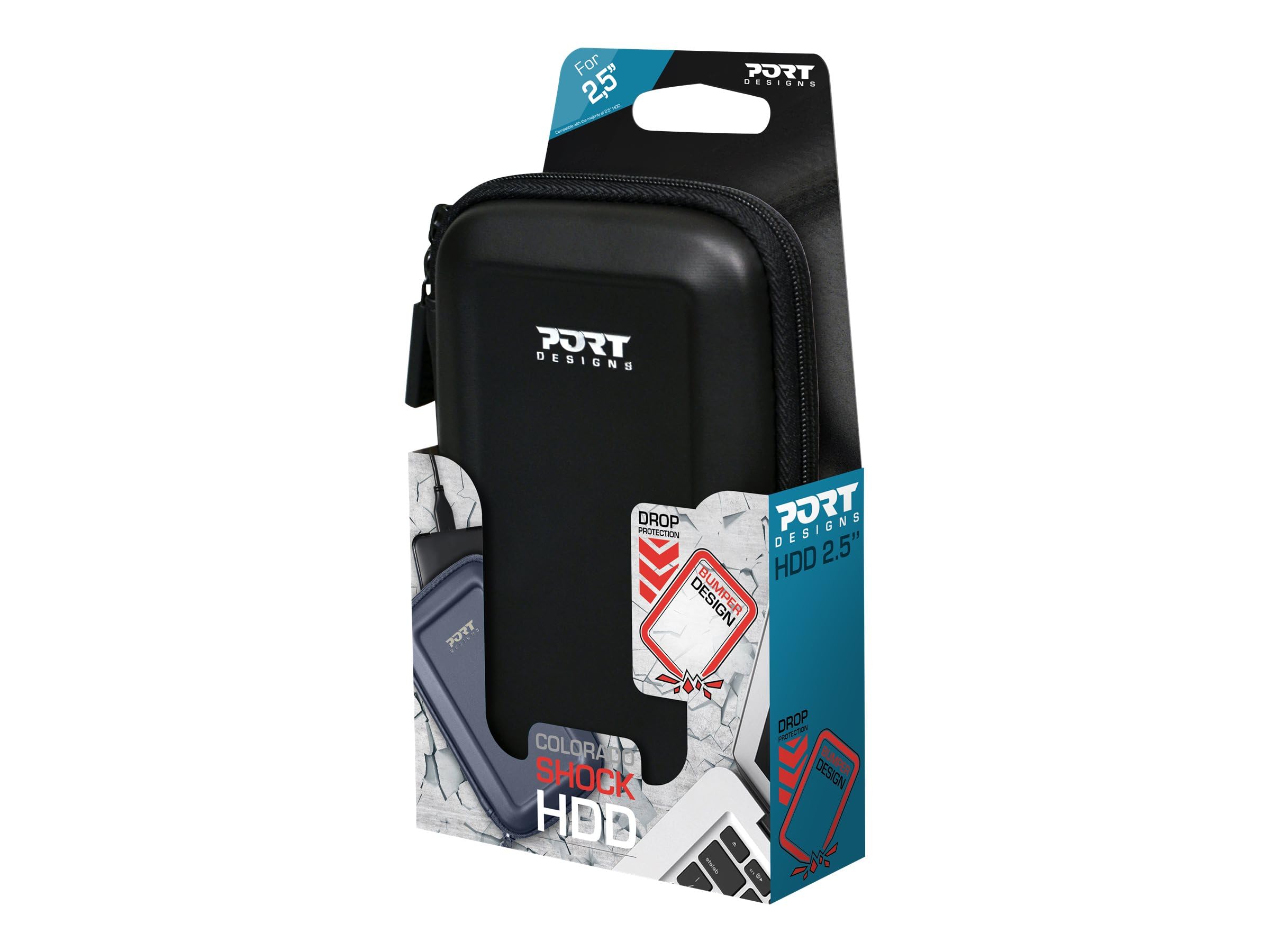 Port Designs Colorado Shock Hard Drive Case – Black