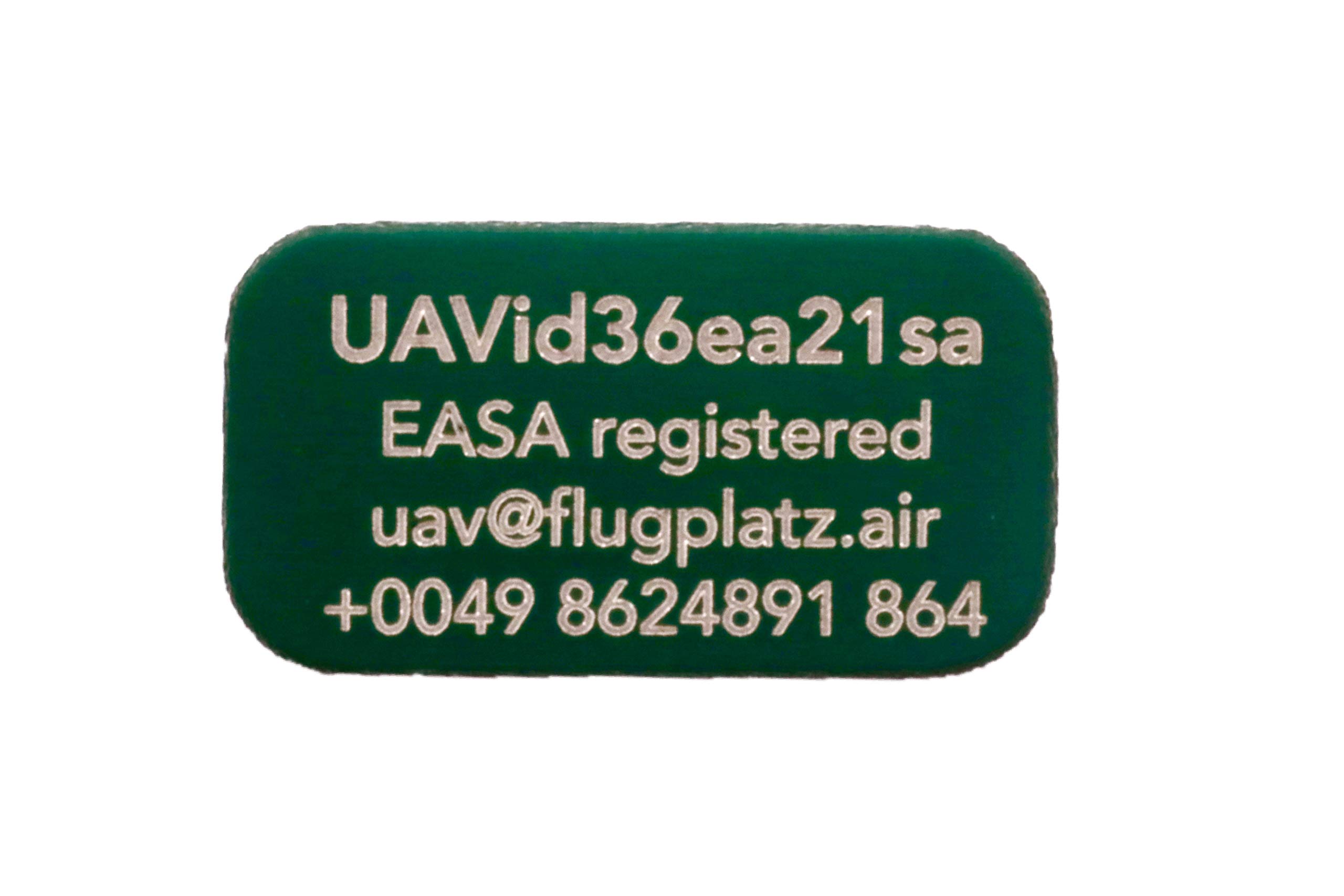 UAV-ID - Targhetta Per Droni - Targhetta Per Nome O E-ID, 20 X 8 Mm O