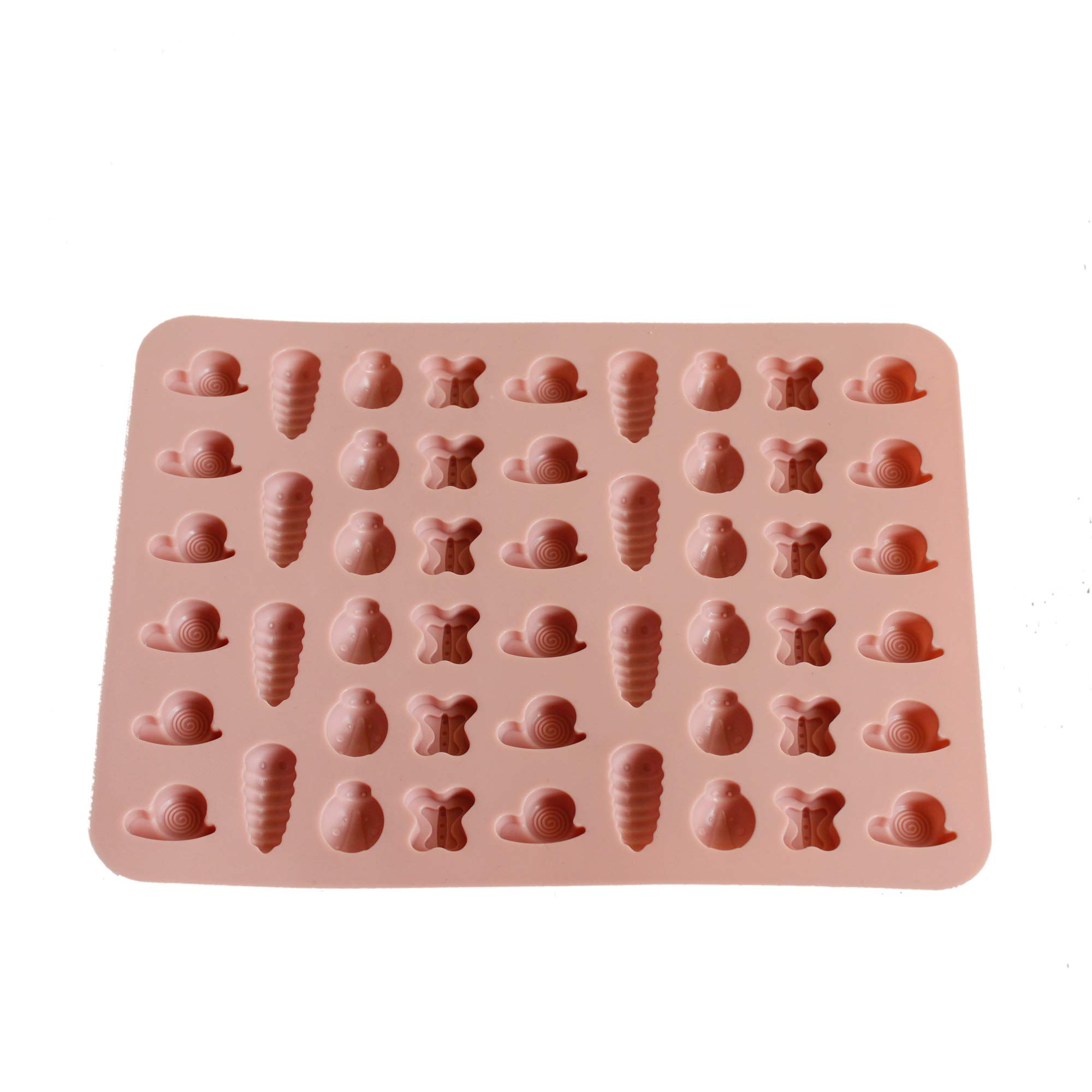 X-Haibei Mini Small Bugs Snail Butterfly Chocolate Candy Jello Silicone Mold Soap Cake Decoration