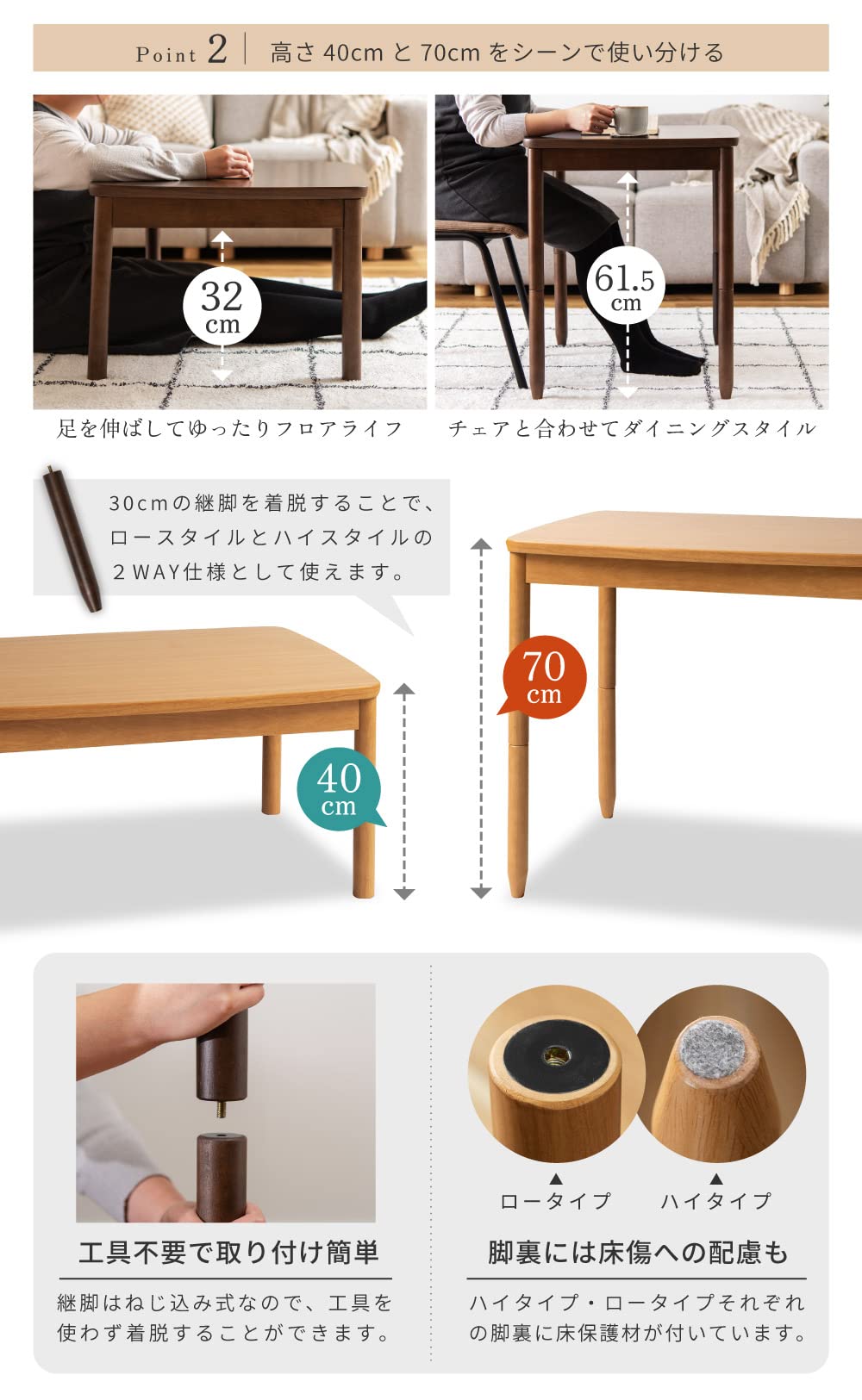 Amazon.co.jp : パレットライフ こたつ テーブル 78×58cm 長方形