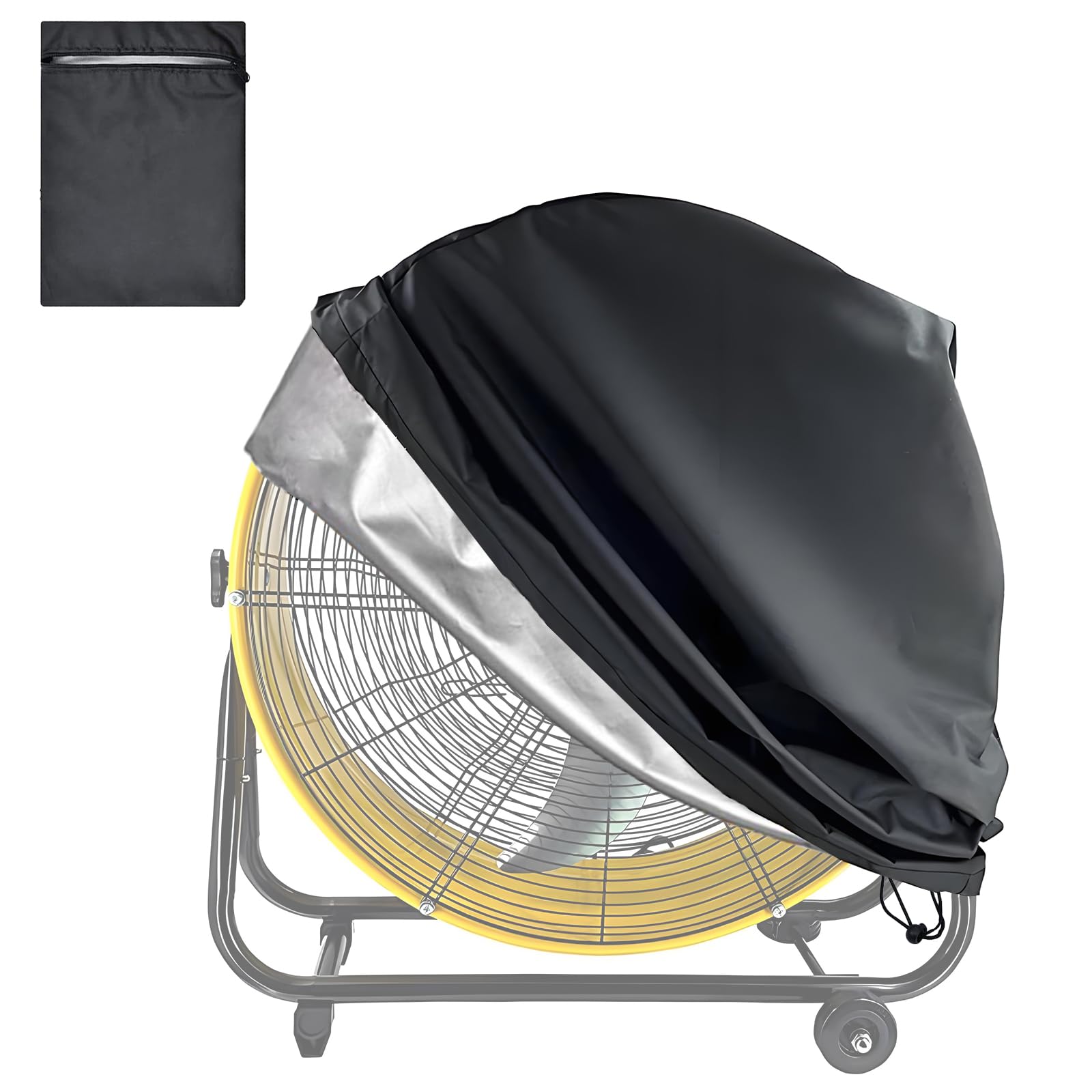 Industrial Fan Cover, 600D Oxford Heavy Duty Outdoor Cover, Waterproof &amp; Dustproof Fits Up to 47" High-Velocity Movement Drum Fan All-weather Protection