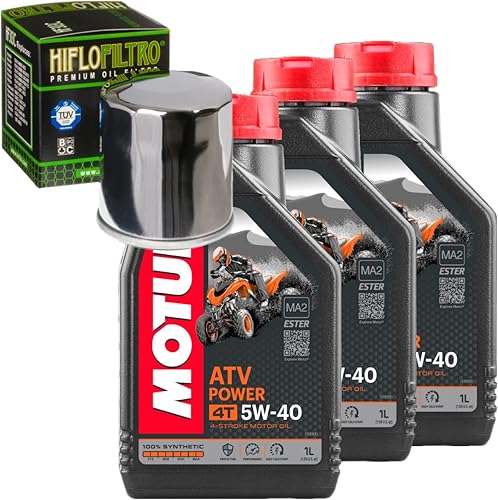 Miniatura 1 de Kit de cambio de aceite para Yamaha 2004 YFM660FG Grizzly 4WD IRS SySynthetic 5W-40