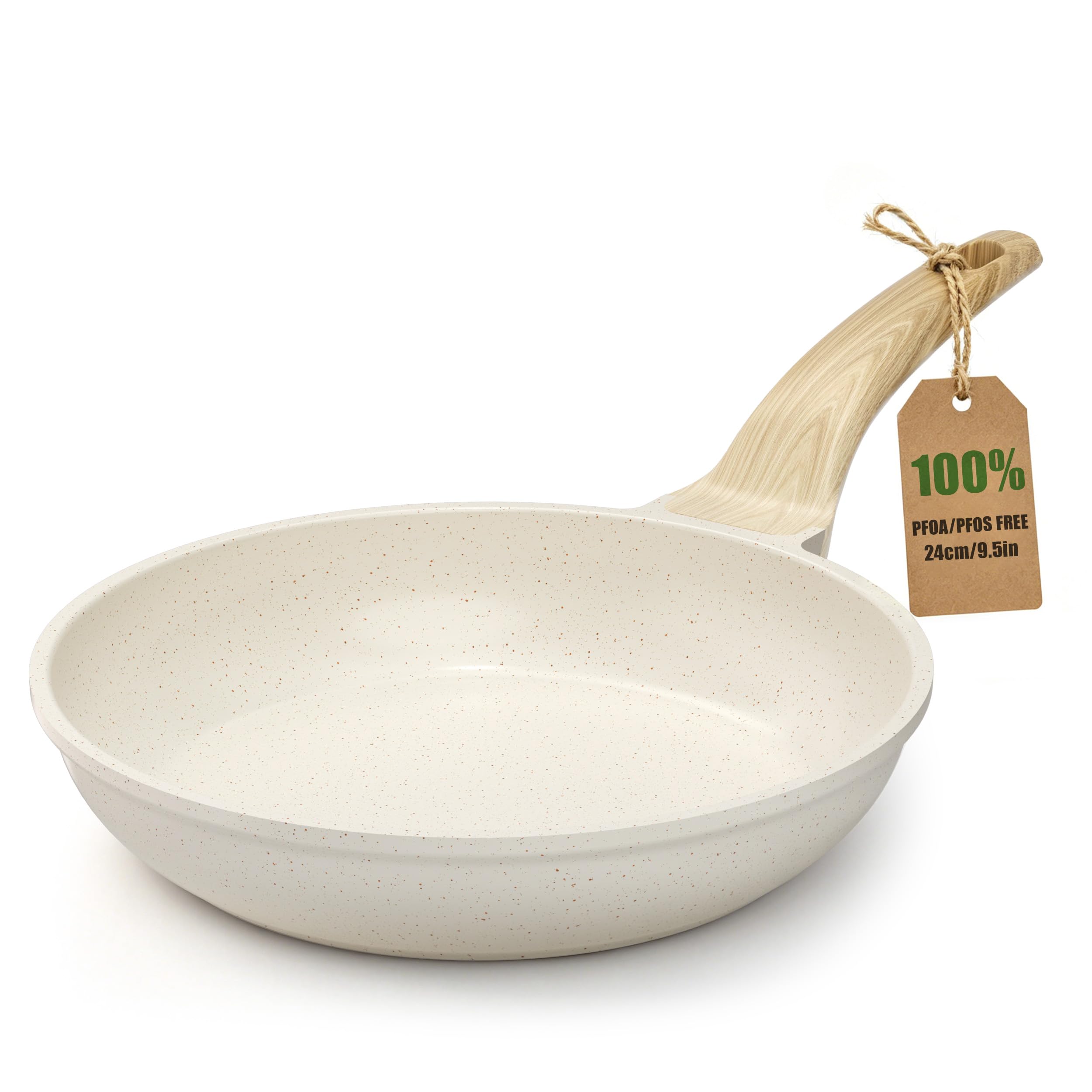 YASHE 24cm Granite Nonstick Frying Pan Non-Toxic, Induction Hob