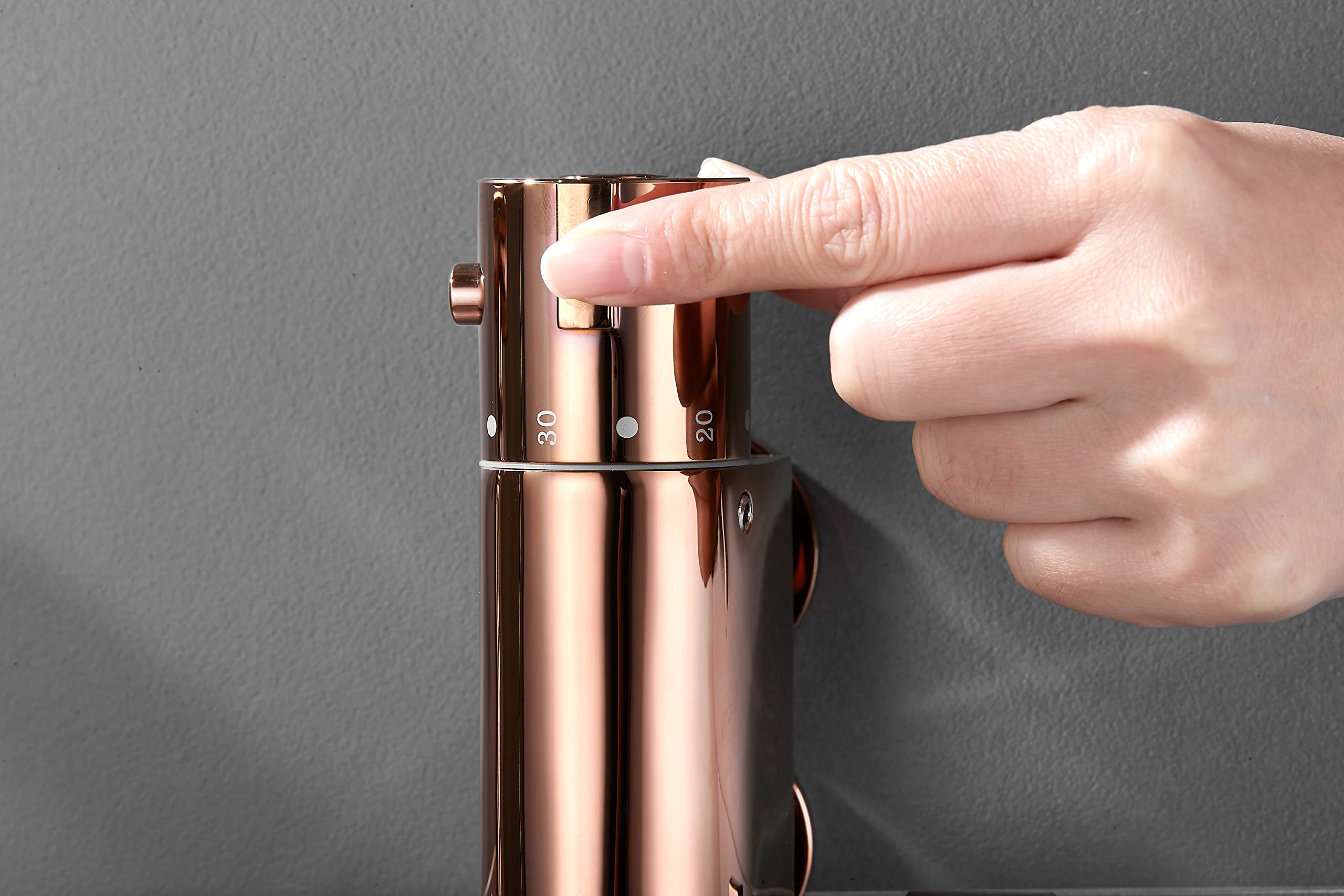 Set doccia termostatico in ottone color oro rosa per bidet, tutto in uno, soffione doccia musulmano Shattaf | detergente spray igienico, 1 set