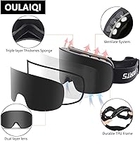Vista 3 de OULAIQI Snow Goggles Ski Goggle for Man Women Frameless Motorcycle Snowboarding Goggles for Skiing Climbing Snowboarding