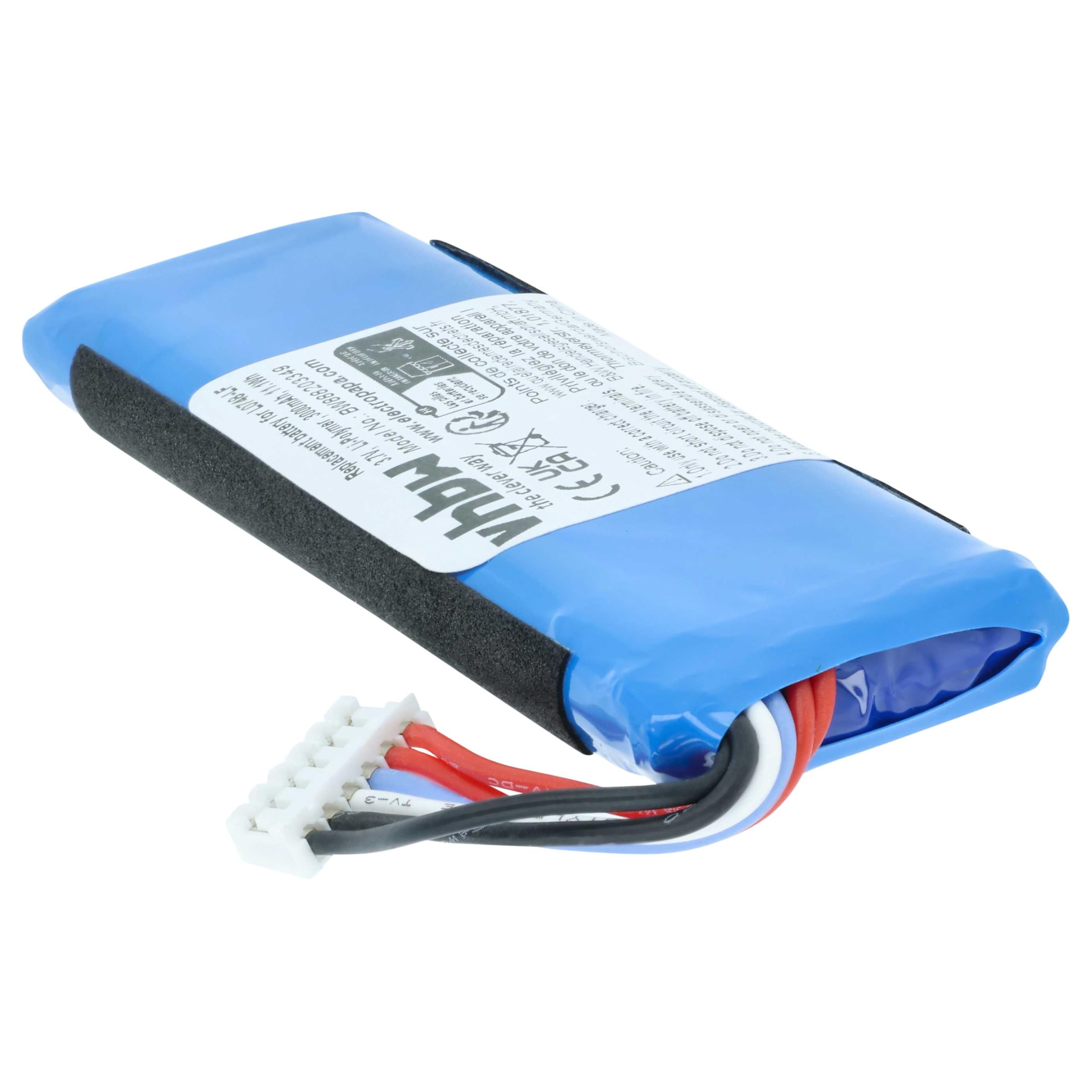 vhbw Bateria kompatybilna z JBL Flip 3 SE, 3 Stealth Edition, Essential, głośniki (3000mAh, 3,7V, Li-polimer)
