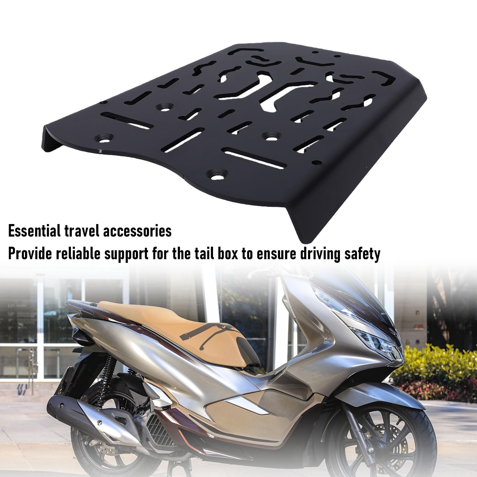Zunate Plaque de Base Noire élégante pour Boîte à Bagages Arrière, pour 2004 – 2026, Plaque de Montage Amovible pour Boîtier Supérieur de Moto