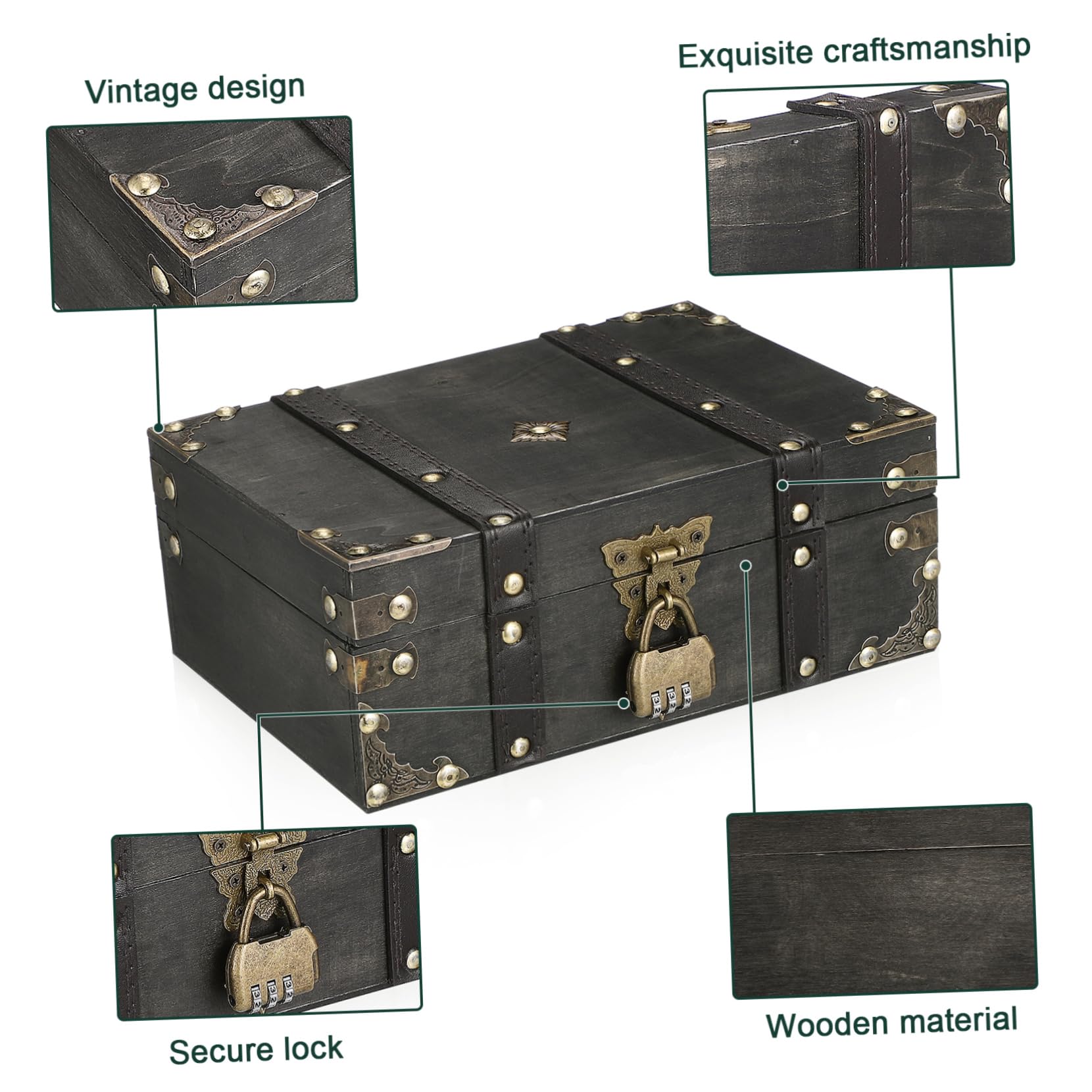 Schmuckkästchen Im Vintage-stil Mit Passwortschloss Aufbewahrungsbox Für Halsketten Ringe Und Armbänder Dekorative Schmuckschatulle Für Damen