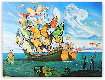 Amazon.co.jp: KWAY サルバドール・ダリ ウォールアート バタフライ