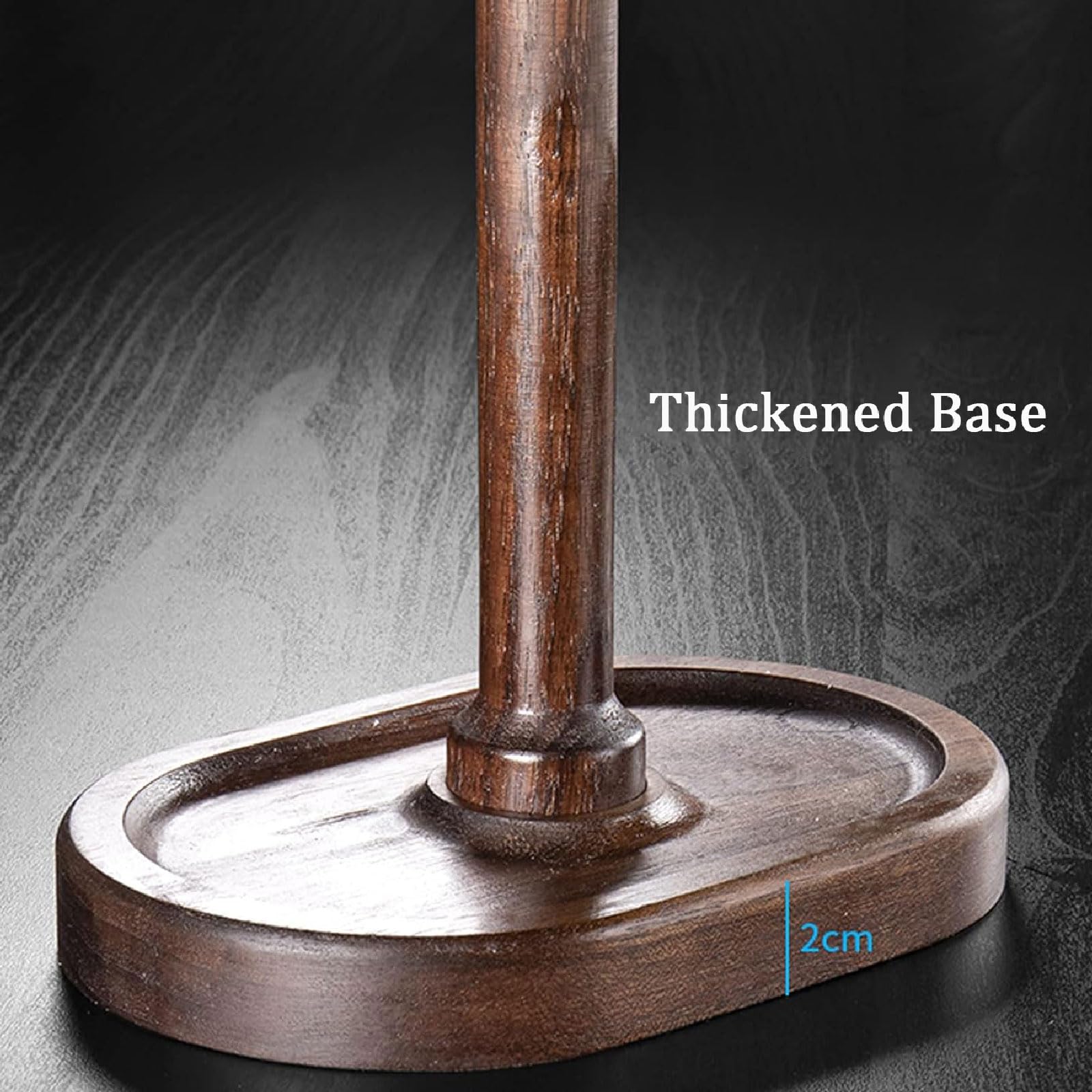 TOMRAIN Soporte para Auriculares de Madera Maciza, Soporte para Auriculares de Escritorio, Soporte para Auriculares de Nogal Negro, Colgador de Auriculares Multifuncional para Todos los Auriculares