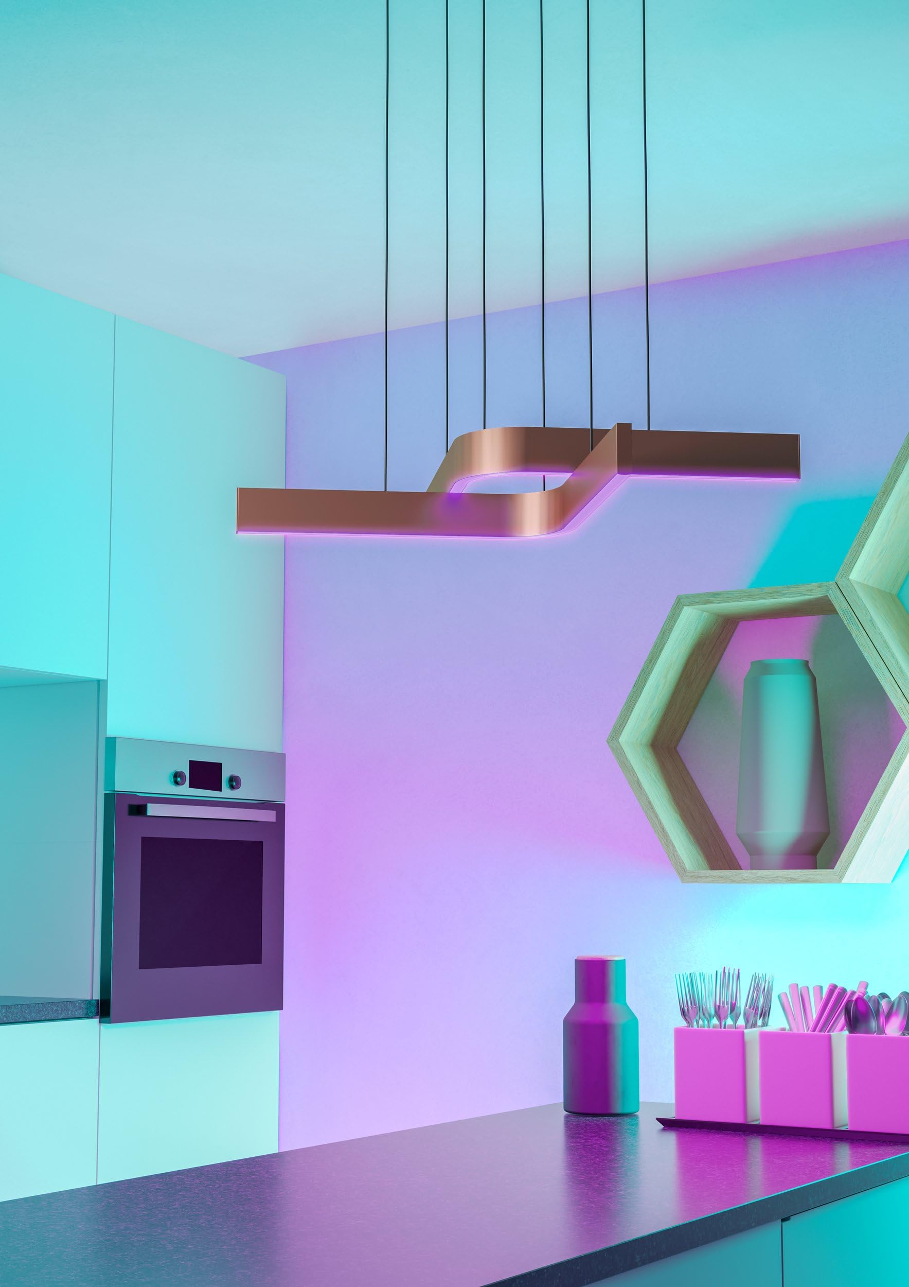 EGLO connect.z Smart-Home LED Pendelleuchte Folcino-Z | Metall Hängelampe dimmbar, ZigBee, Matter, App und Sprachsteuerung Alexa, warmweiß-kaltweiß, RGB, Bronze-Optik