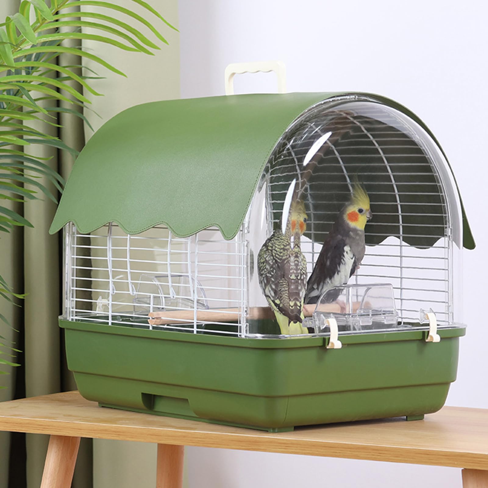 Jaula De Aves Para Viaje para Aves Transparente y a Prueba de Sol con Asa | Jaula De Transporte Para Periquitos Para Conure, Cacatúa Ninfa, Canario, Agapornis, Pinzón, Sala De Estar, Balcón, Parqu