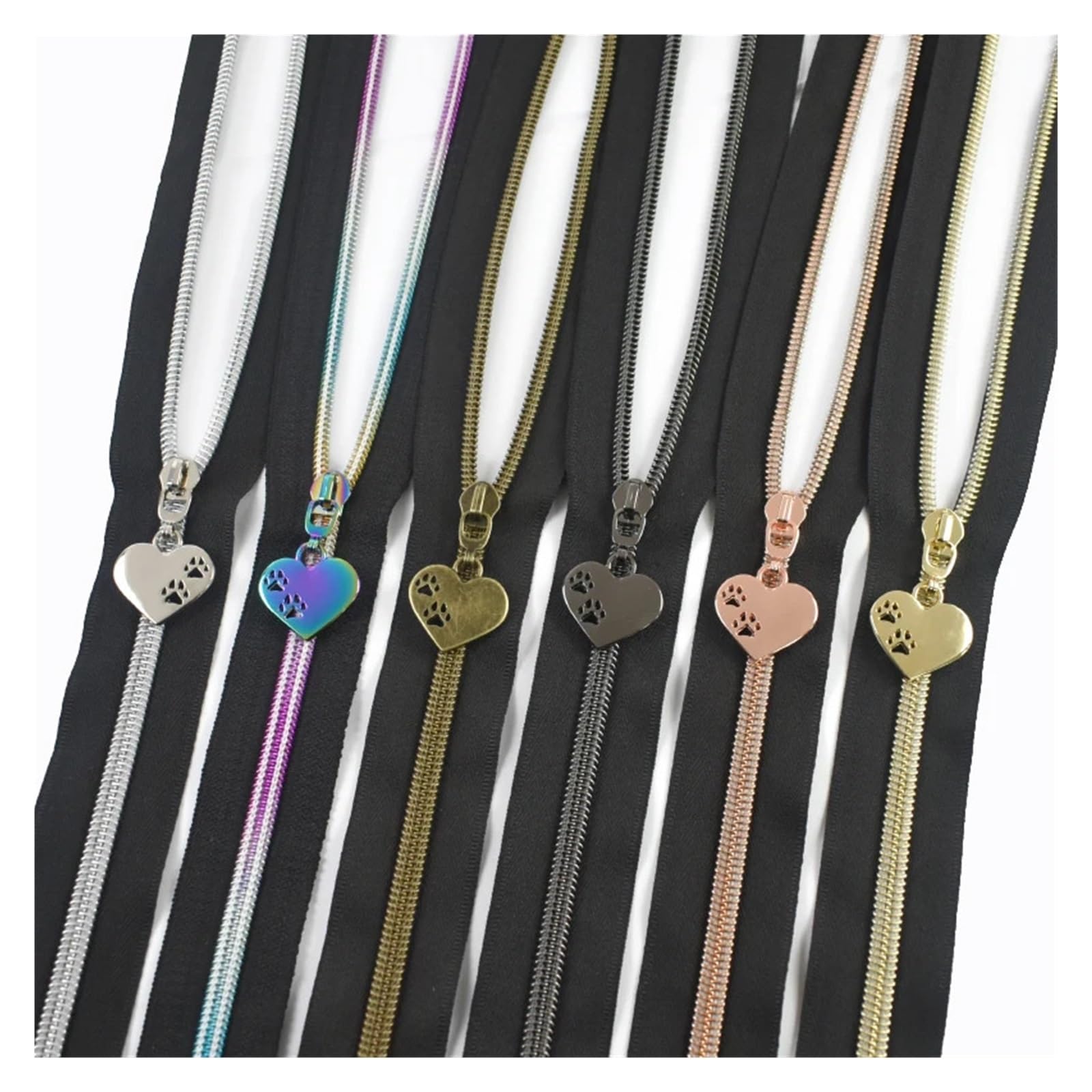 2/3/10M 5# Cerniera In Nylon Al Metro + Cerniere Tira Borsa Scarpe Cerniere Cursori Borsa Indumento Zip Testa chiusura Kit di Riparazione Accessori(Black,10Meter)