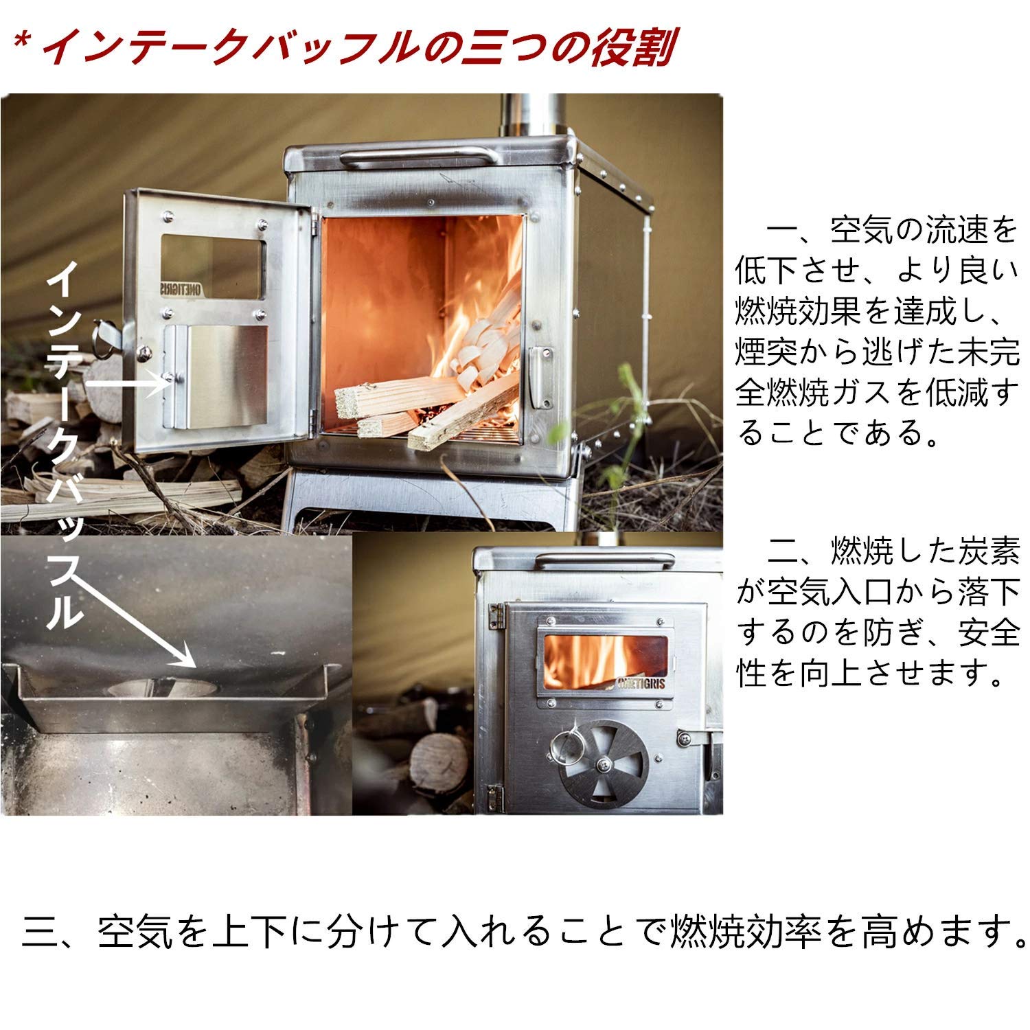 Amazon.co.jp: OneTigris TIGER ROAR薪ストーブ テントストープ