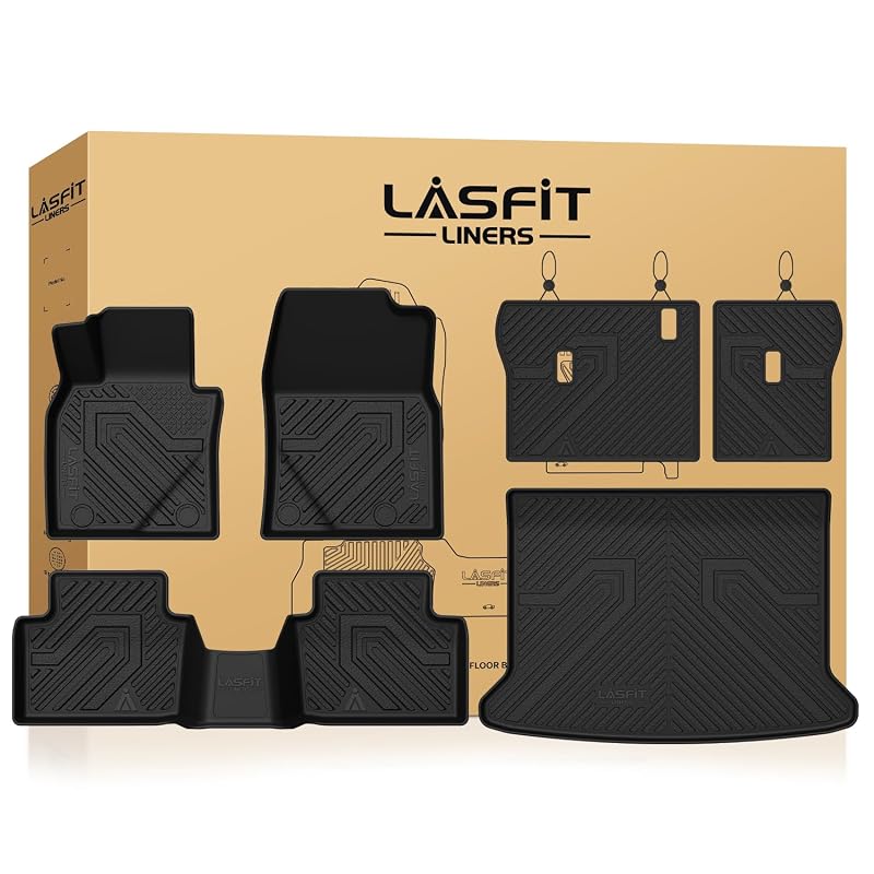 Kit de Tapetes Automotivos em TPE para Mazda CX30 2020–2026 LASFIT, Piso, Segunda Fileira e Porta-Malas, 6 Peças