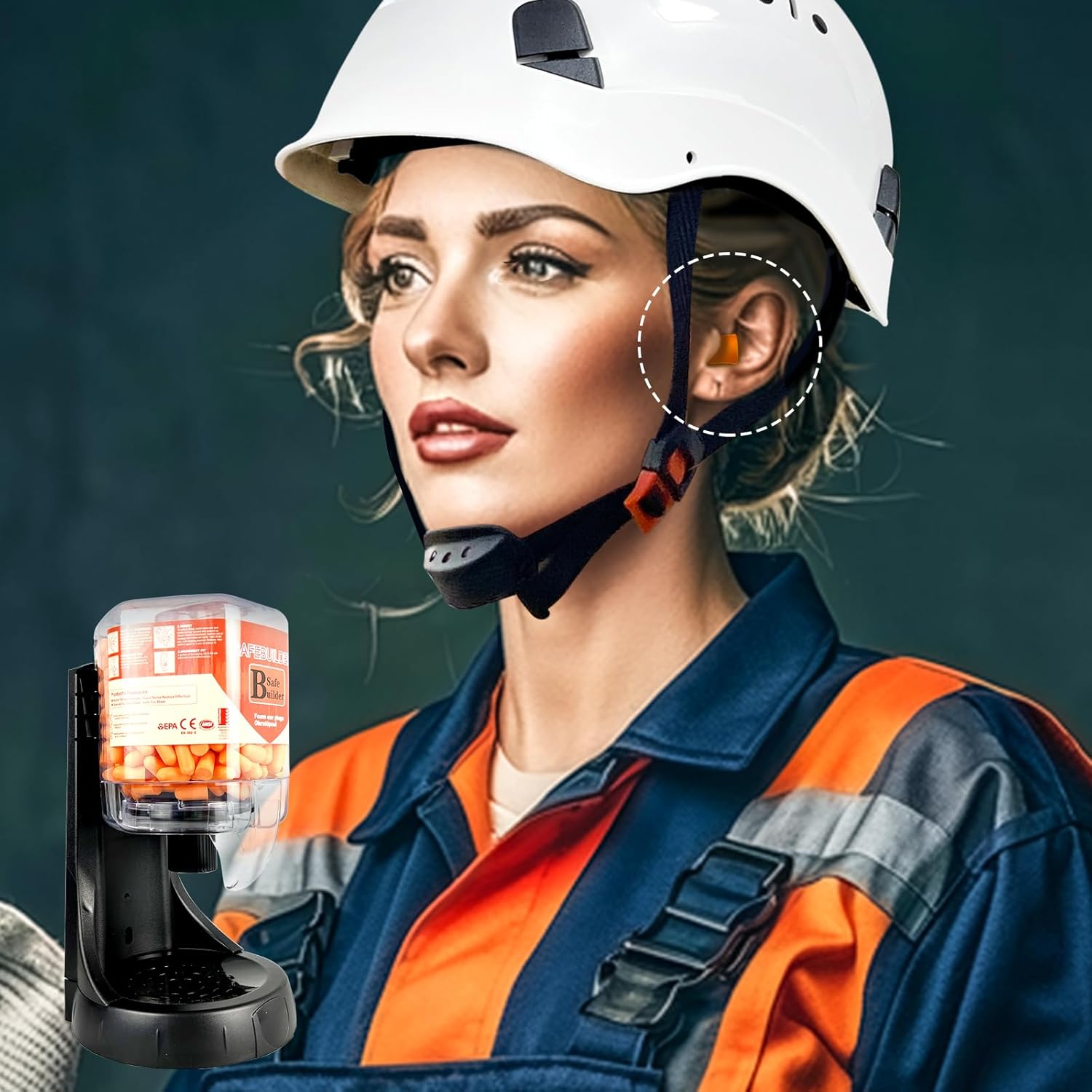 SAFEBUILDER SNR 38dB Ear Plugs 500pcs Foam Earplugs Soft Disposable Ear Protection for Workers,Sleeping,Outdoor,Factory Hearing Protection NRR 32dB (500pcs Ear Plugs)