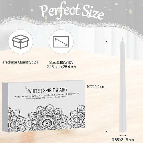 Miniatura 9 de Tobeape Spell Chime Candles 24 velas de colores, mini vela cónica sin perfume de 4 pulgadas de alto para brujería, altar wiccano, herramientas