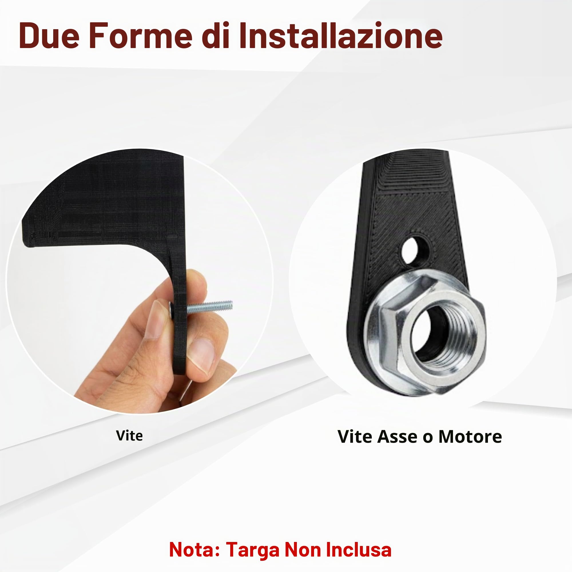 Portatarga per Monopattino Elettrico VMP Universale, Supporto Flessibile di Piastra Identificativa con Fissaggio a Vite, Protezione Trasparente Rimovibile, Accessorio per Scooter (Lato Sinistro)