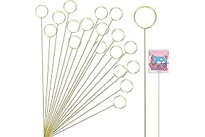 Aesthetically Enhanced Table Picture Holders: 20-Piece Set of Floral Place Card Holders