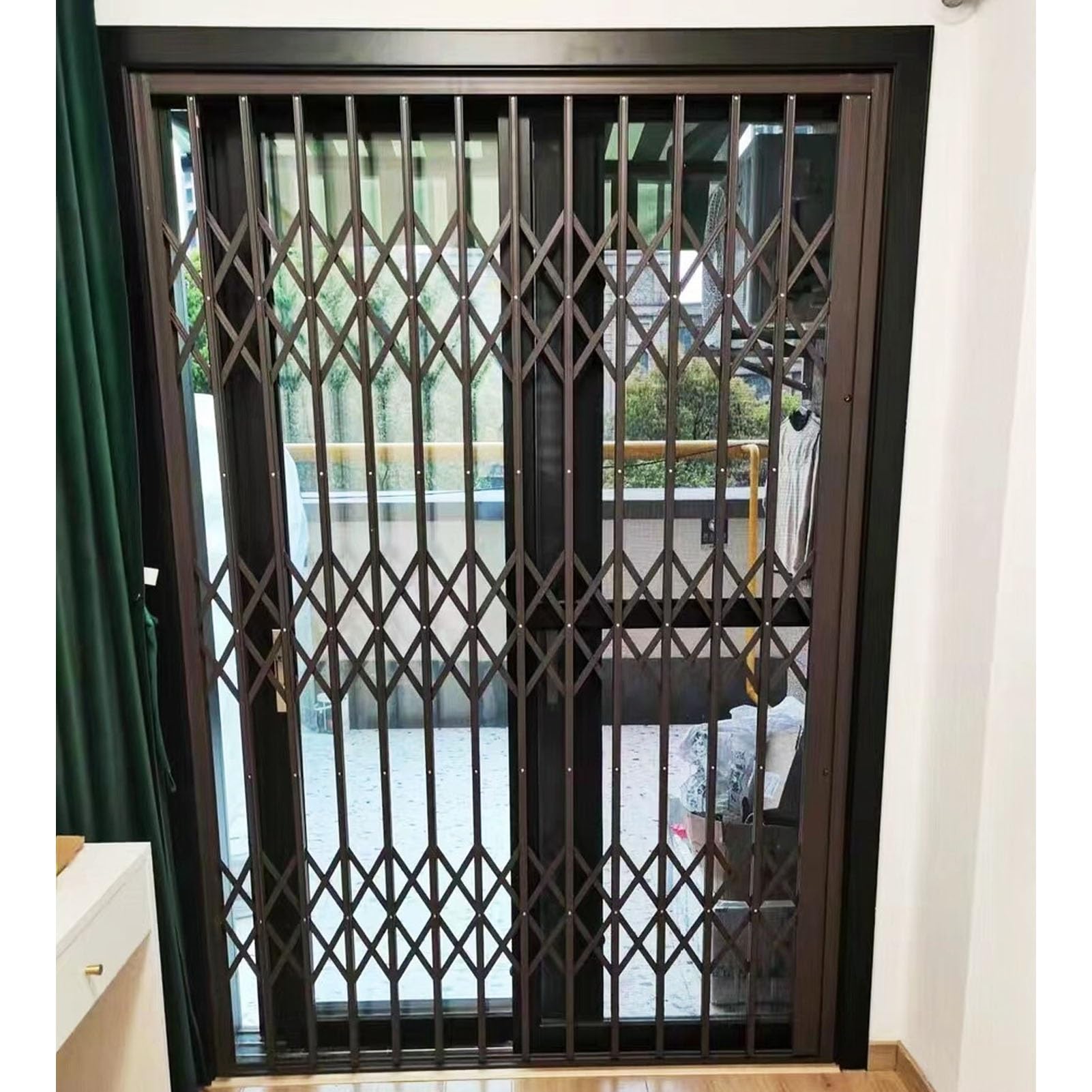 Inferriate per Finestre Barre di Sicurezza a Fisarmonica Pieghevoli per Finestre Porte | 1m 1.2m 1.6m 1.8m 2m 2.1m Griglia di Protezione Finestra Retrattile Robusta, Recinzione di Sicurezza Estensibile Antifurto