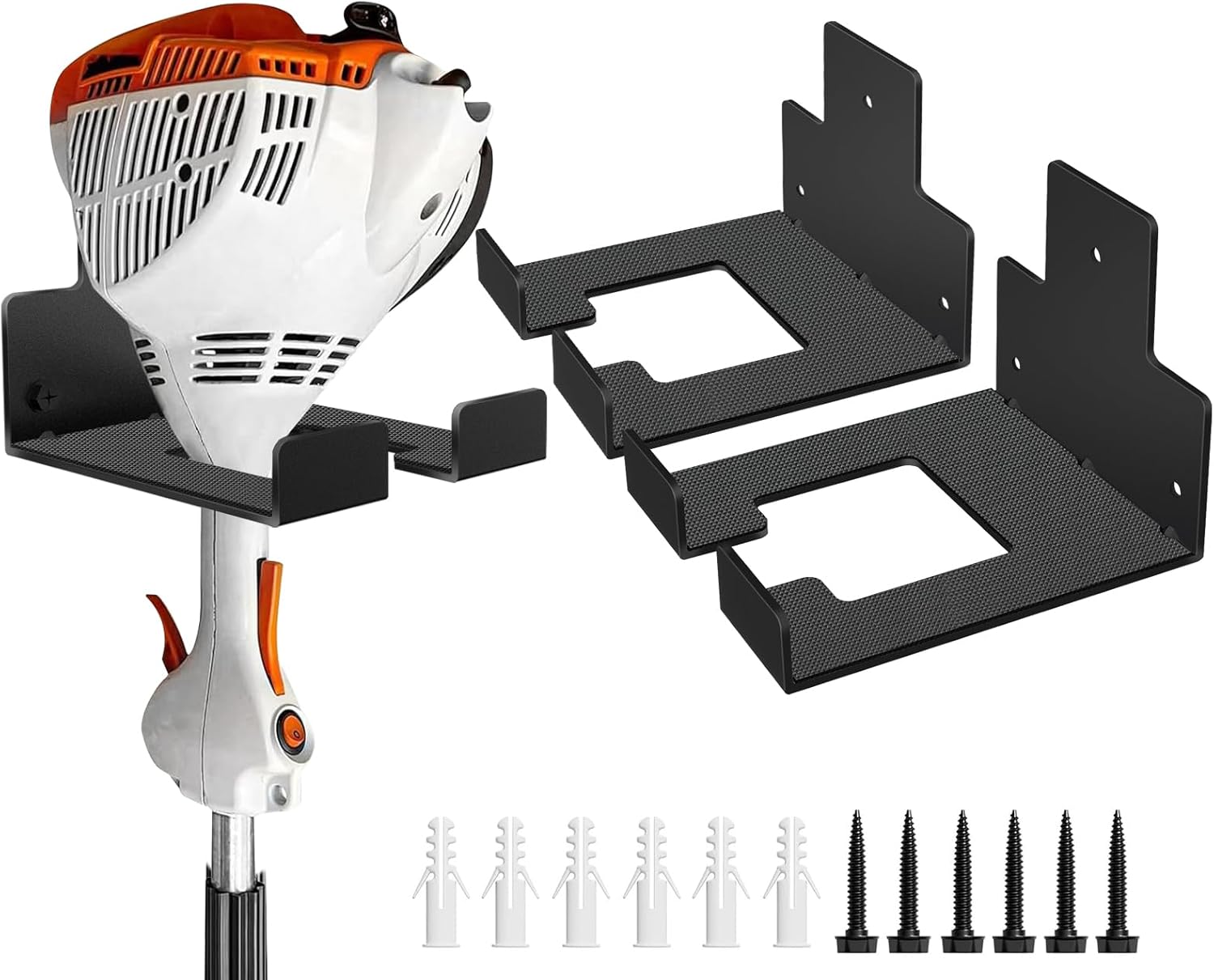 Organizador de garaje resistente para colgar en la pared, soporte para malezas, organizador de cobertizos, para césped, garaje, almacenamiento de