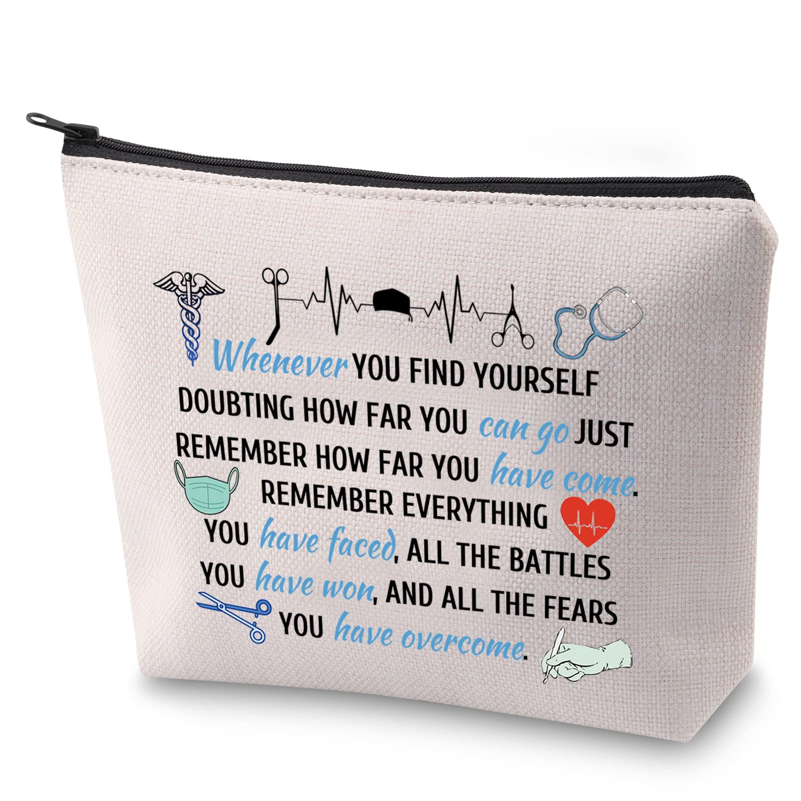 ZJXHPOSurgical Tech Inspirational Gift Graduation Gift for Surgeon Surgical Tech Zipper Pouch Makeup Bag (WH-Surgical Tech)