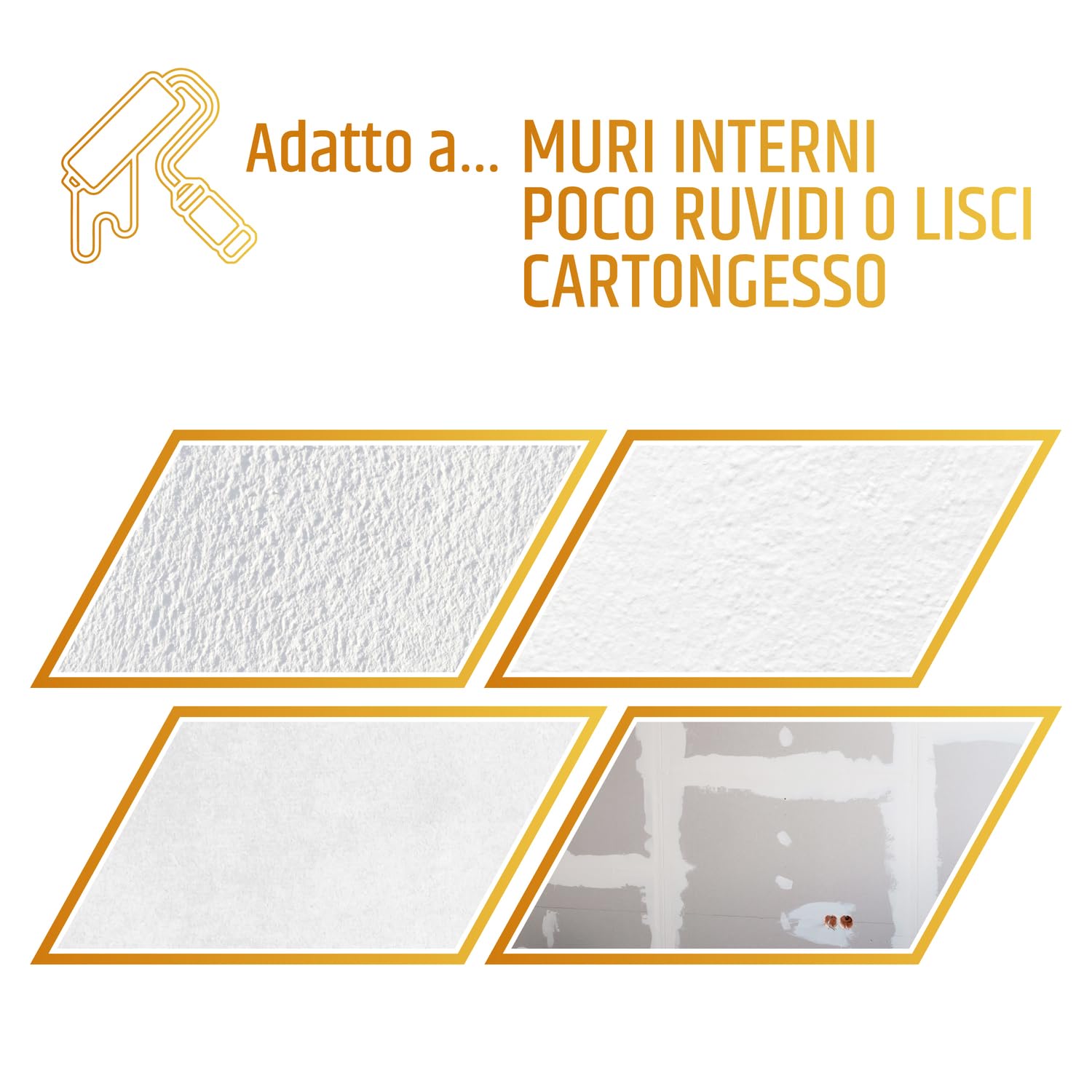 PENNELLIFICIO 2000 | Rullo in Poliammide con Asta Telescopica da 200 cm, per Pareti Lisce e Poco Ruvide, Cartonegesso, Idropittura, L 24 cm, ⌀ 4,8 cm – Made in Italy