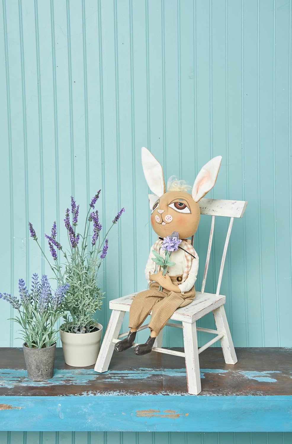 GALLERIE II Wilbur Woodland Easter Rabbit Gathered Traditions Decorative Art Figurine 23" Spring Springtime Collectible Home Living Room End Table Fireplace Mantle Entryway Hallway Festive Decor - Image 4