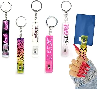 5PCS Card Grabber for Long Nails, Cute Debit Bank Card Grabber Card Puller Multipurpose Acrylic Lightweight for Clothes Bag Wallet 6.1in
