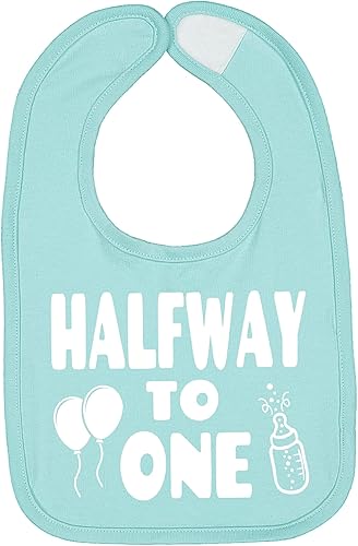 Baberos de medio cumpleaños hechos a mano para bebé niño y niña, mitad a uno disponible en Yaxa Venezuela