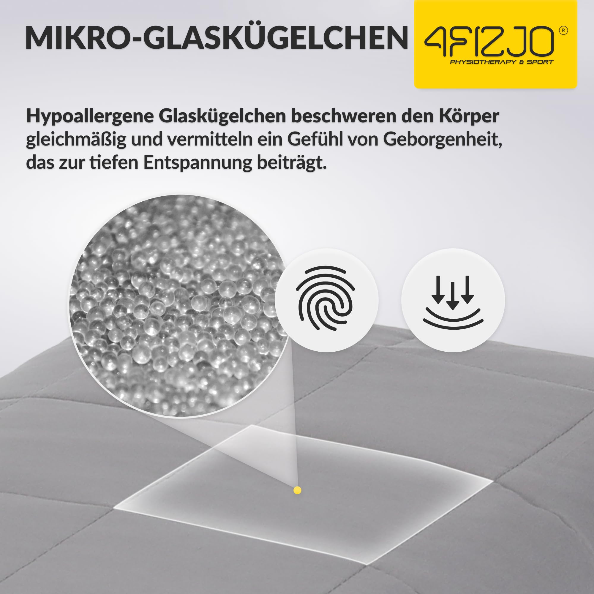 4FIZJO Gewichtsdecke 150x200 8 kg, Anti Stress Therapiedecke, Schwere Decke aus 7 Schichten, Decke für tiefen Schlaf und bessere Erholung, Weighted Blanket, Für Männer & Frauen von über 80 kg