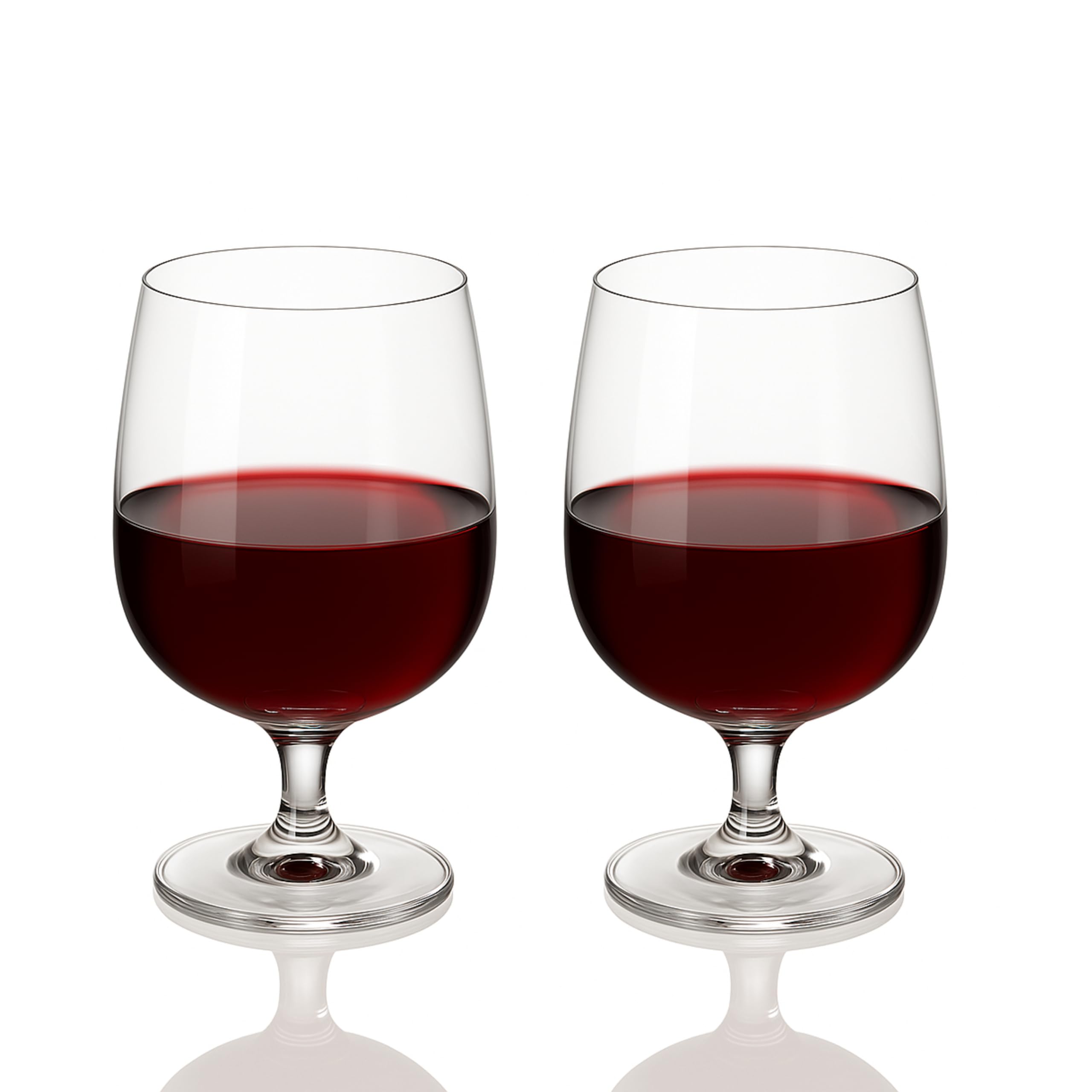 DIAMANTE Copas de vino de tallo corto, copas de agua, juego de 6, capacidad de 346 ml, aptas para lavavajillas