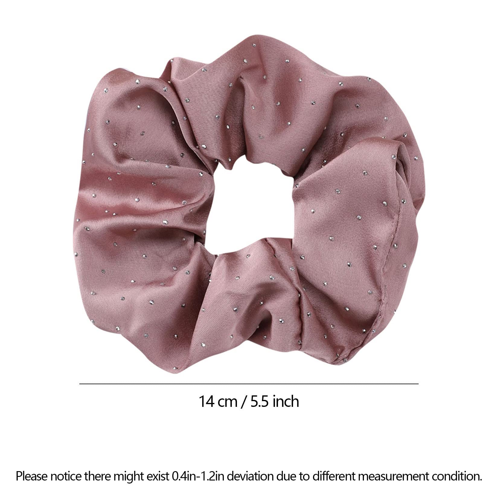 ACiyD Satin-Haarseil, Haargummi, Haargummi, Haarring, Haarschmuck, 2 Stück für Frauen, Pferdeschwänze, Dutts, Zöpfe, langes Haar (Weinrot, Einheitsgröße)
