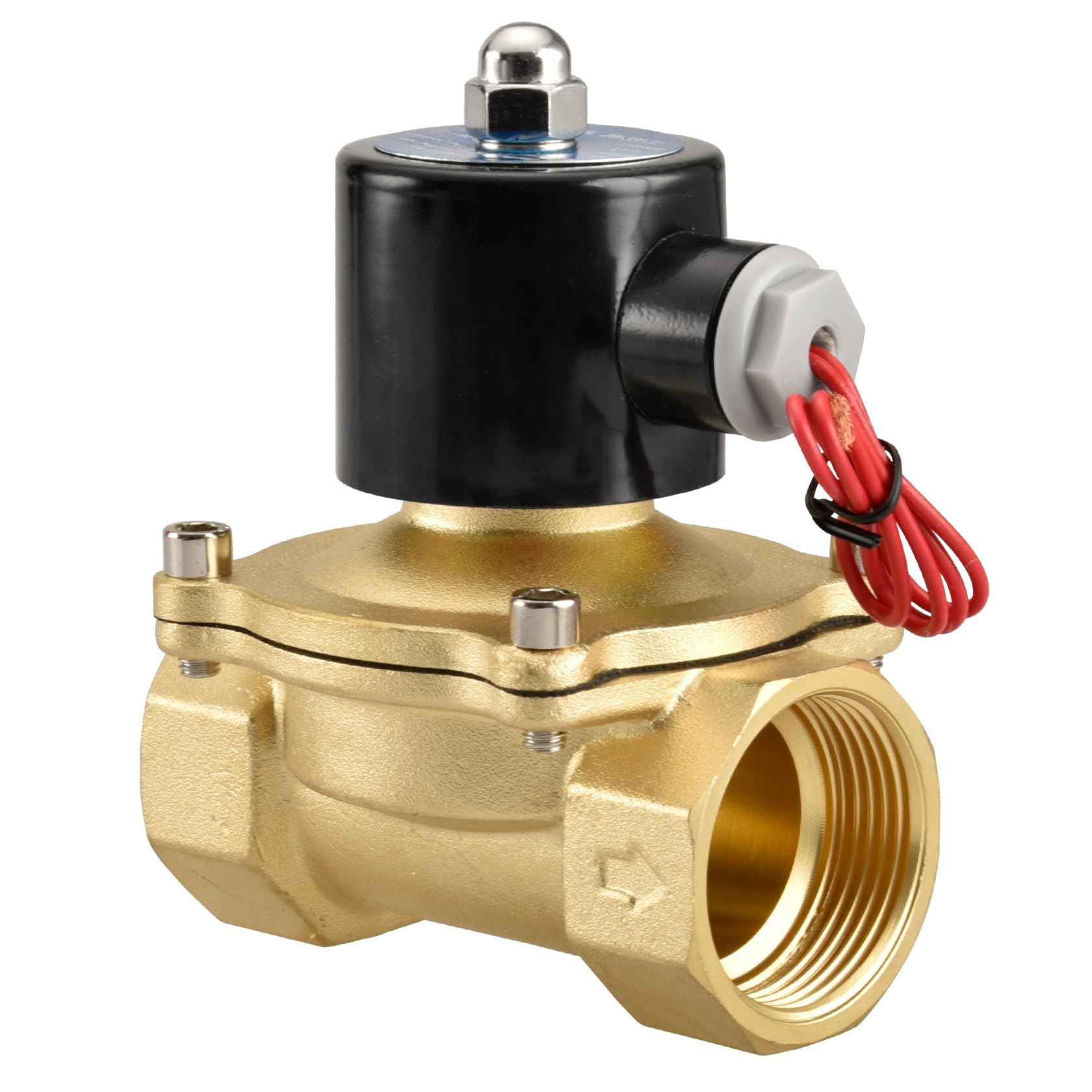 Heschen Women's Brass Electric Solenoid Valve, 2W-320-32, Pt 1-1/4 Inch, Ac220v, Direct Action Water, Normally Closed Replacement Valve