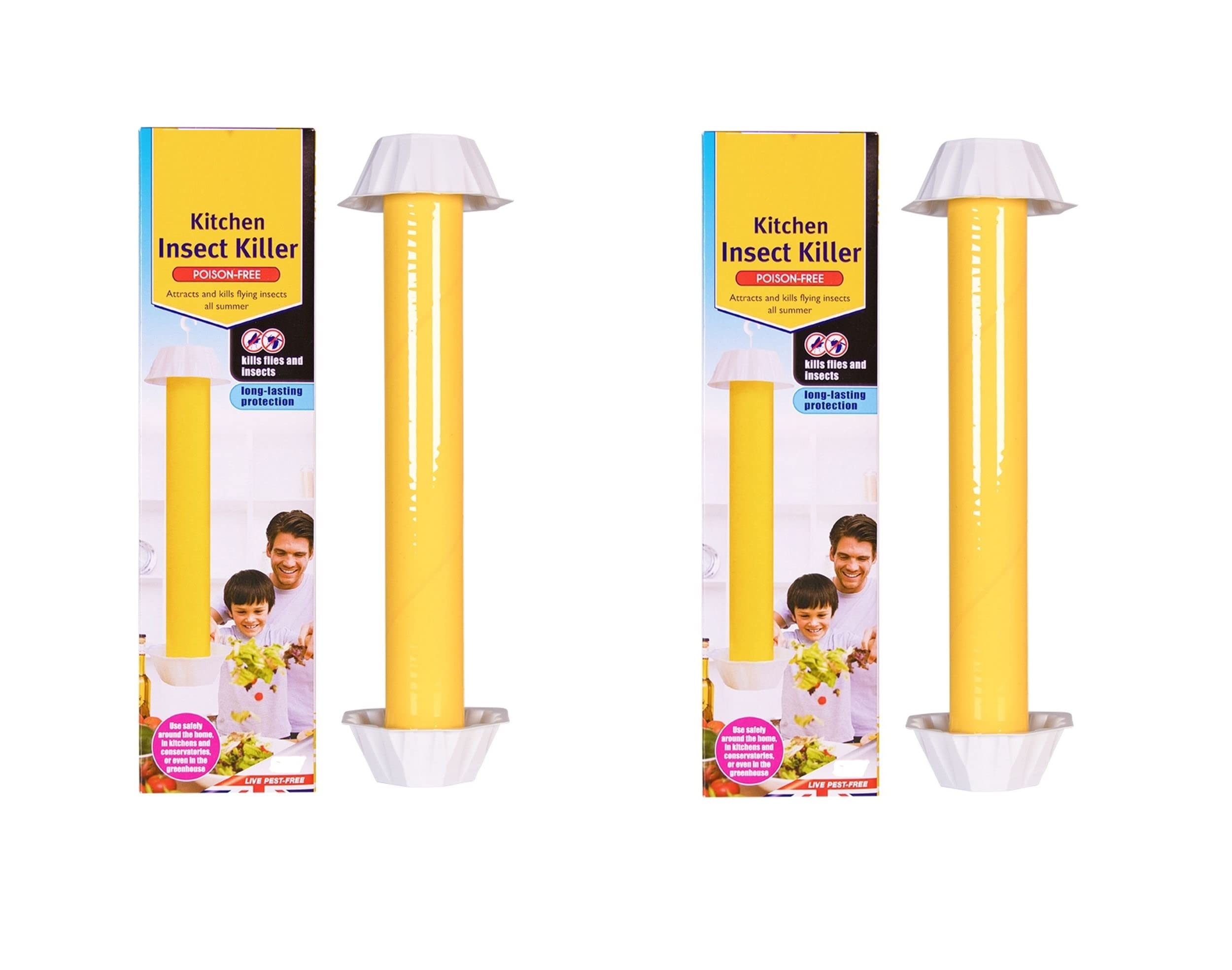 2 x Kitchen Greenhouse Insect Killer Sticky Adhesive Bug & Fly Control Hanging Unit Pest Control