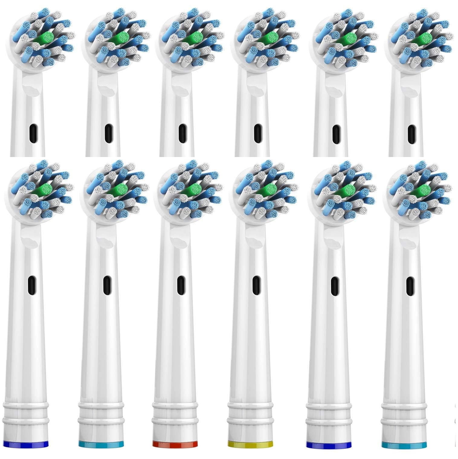 Generic Oral-B Compatible Toothbrush Replacement Heads, Medium bristles, 3 Packs of 4, 12-Piece