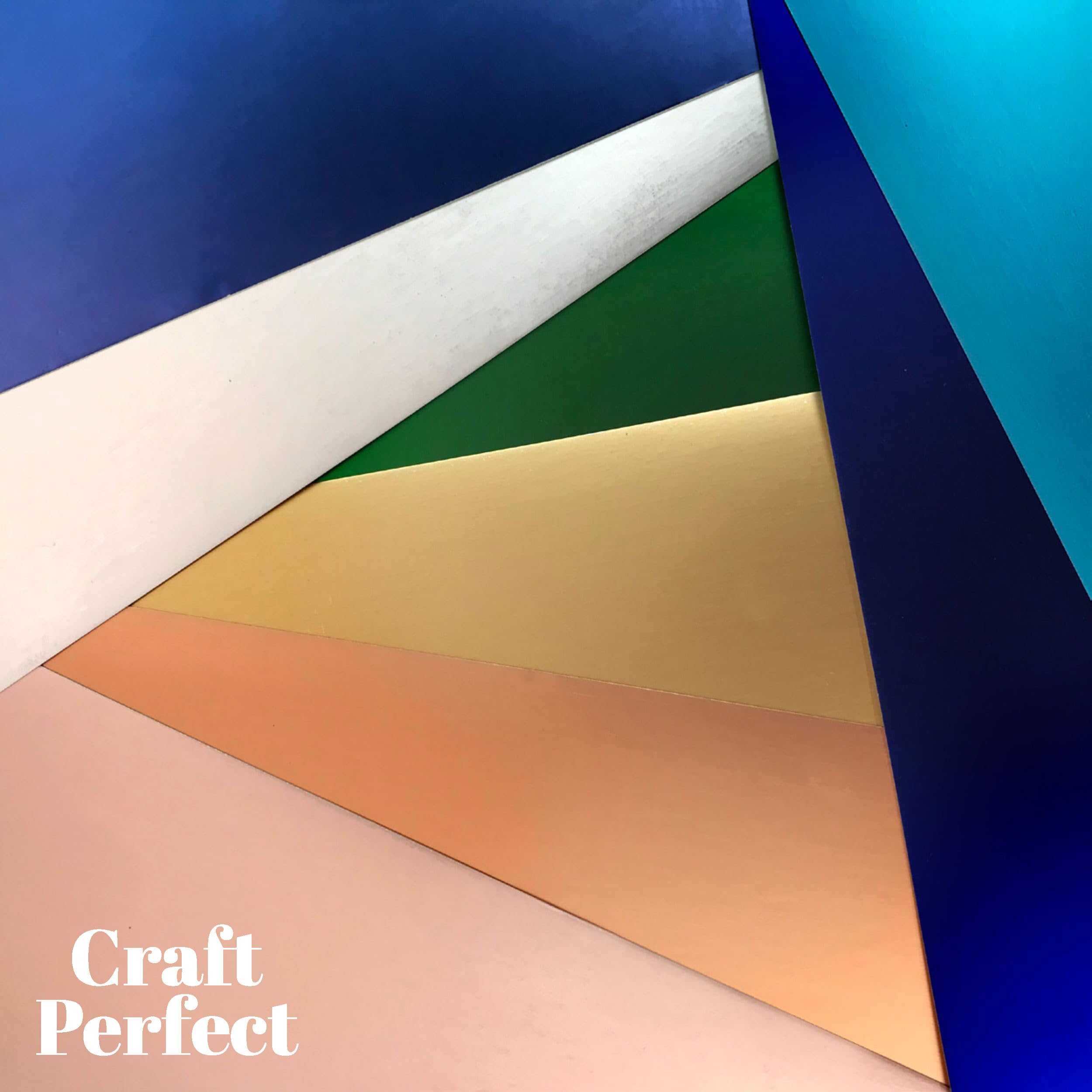 Craft Perfect Satin Mirror Cardstock - 8.5x11 Inch Honey Gold Sheets, 5-Pack