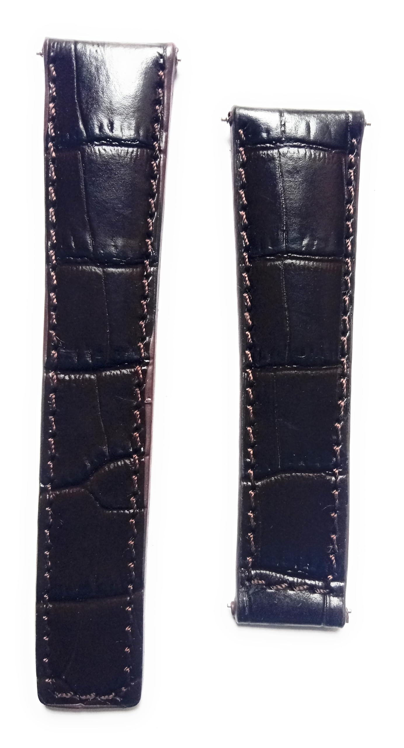 Strap 22mm*18mm leather watchband with artificial embossed alligator pattern in brown stitching Compatible With TAG Heuer Grand Carrera COLOUR (Dark Brown inner Black) (B0CXN1M9W3) Amazon Price History, Amazon Price Tracker