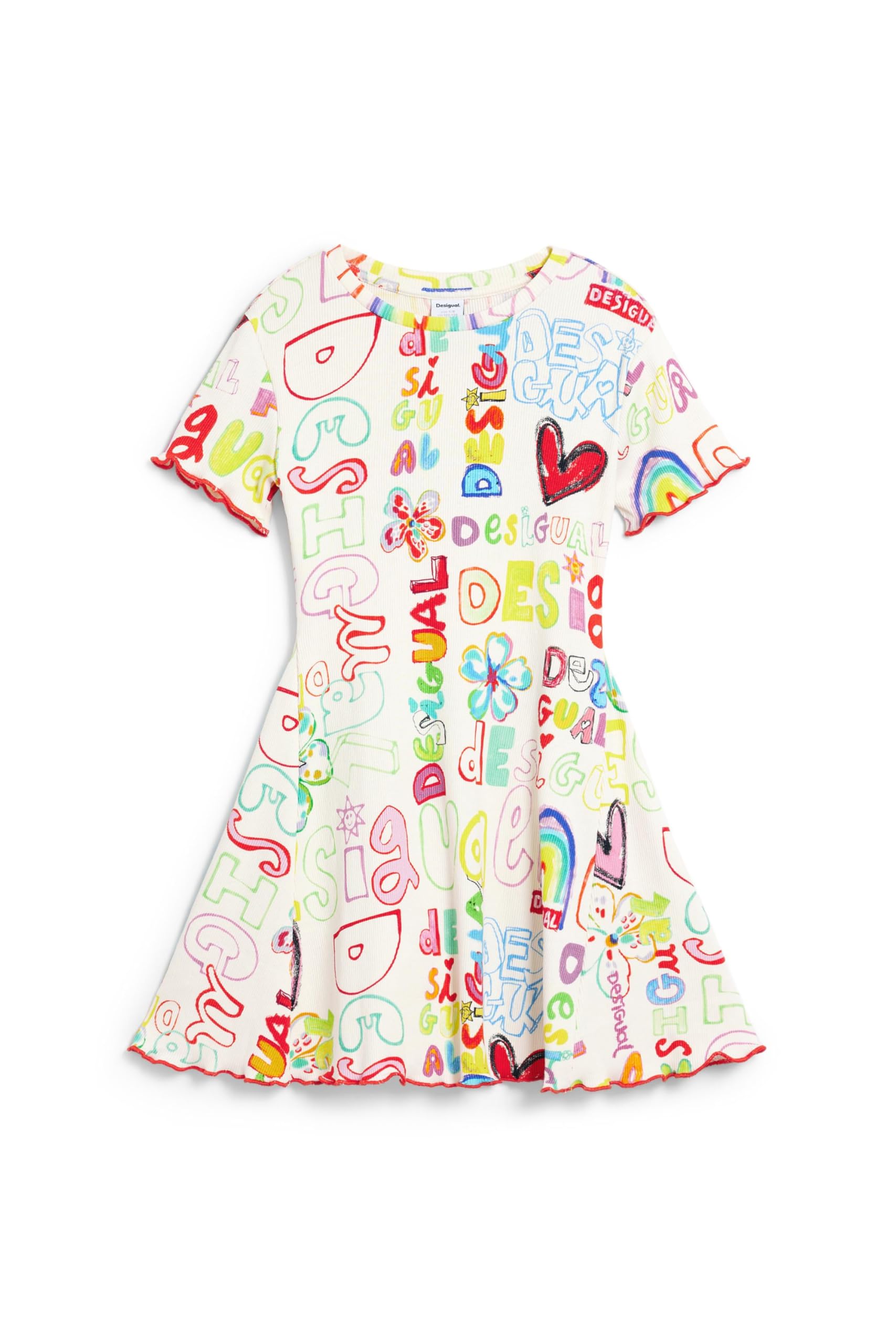 Desigual Vest_Lia Dress, Bianco, 14 Anni Bambina