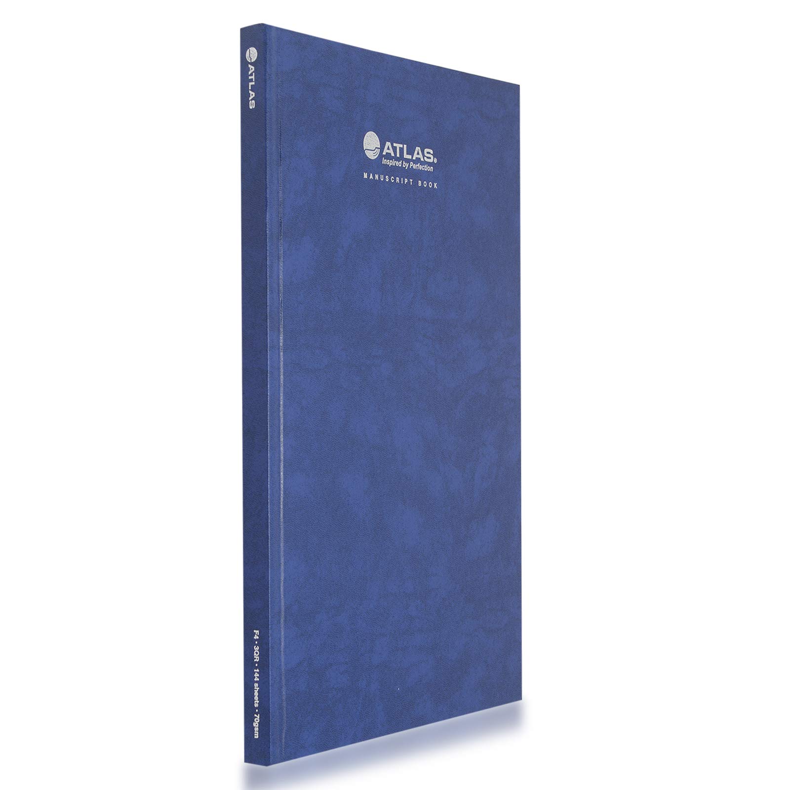 Atlas Manuscript Bk Fs 70Gsm 3Qr, Blue, As-Mbfs37111, Manuscript Book