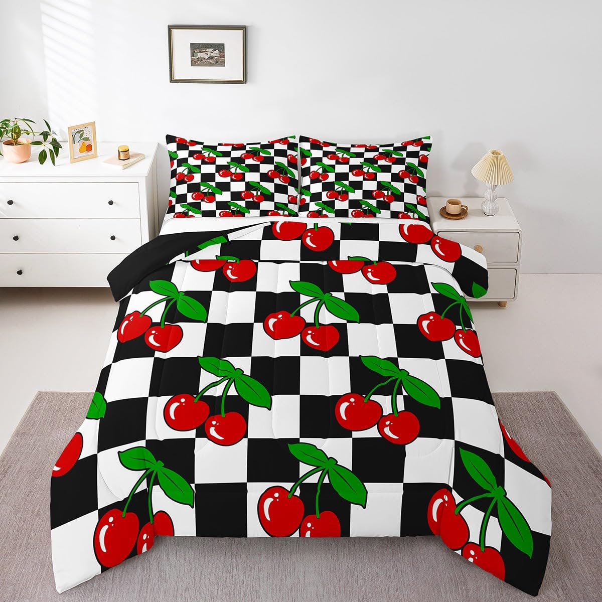 Parure de lit pour enfants Manfei lavable motif patchwork