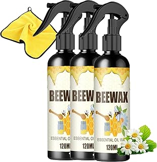 Natural Micro-Molecularized Beeswax Spray, Beeswax Furniture Polish,Beeswax Spray Cleaner, Bees Wax Furniture Polish and Cleaner, Molecularized Beeswax Wood Cleaner Spray (3 PCS)