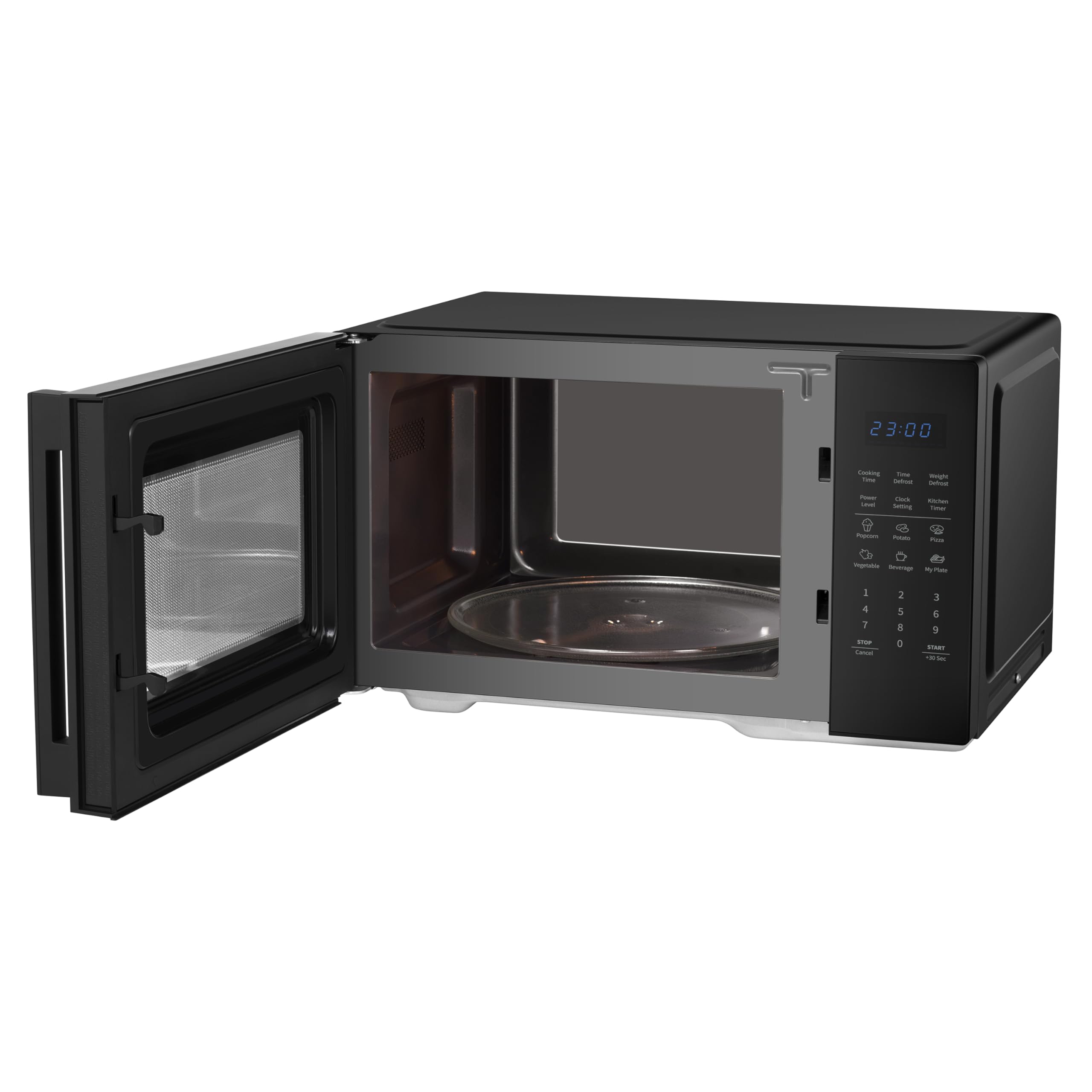 Hisense H29MOBS9H - Microondas Digital 29L, 900W, Revestimiento Cerámico, Cristal Premium, 10 Niveles de Potencia, Cocción Multifase, Función Descongelación, Fácil Limpieza, Negro