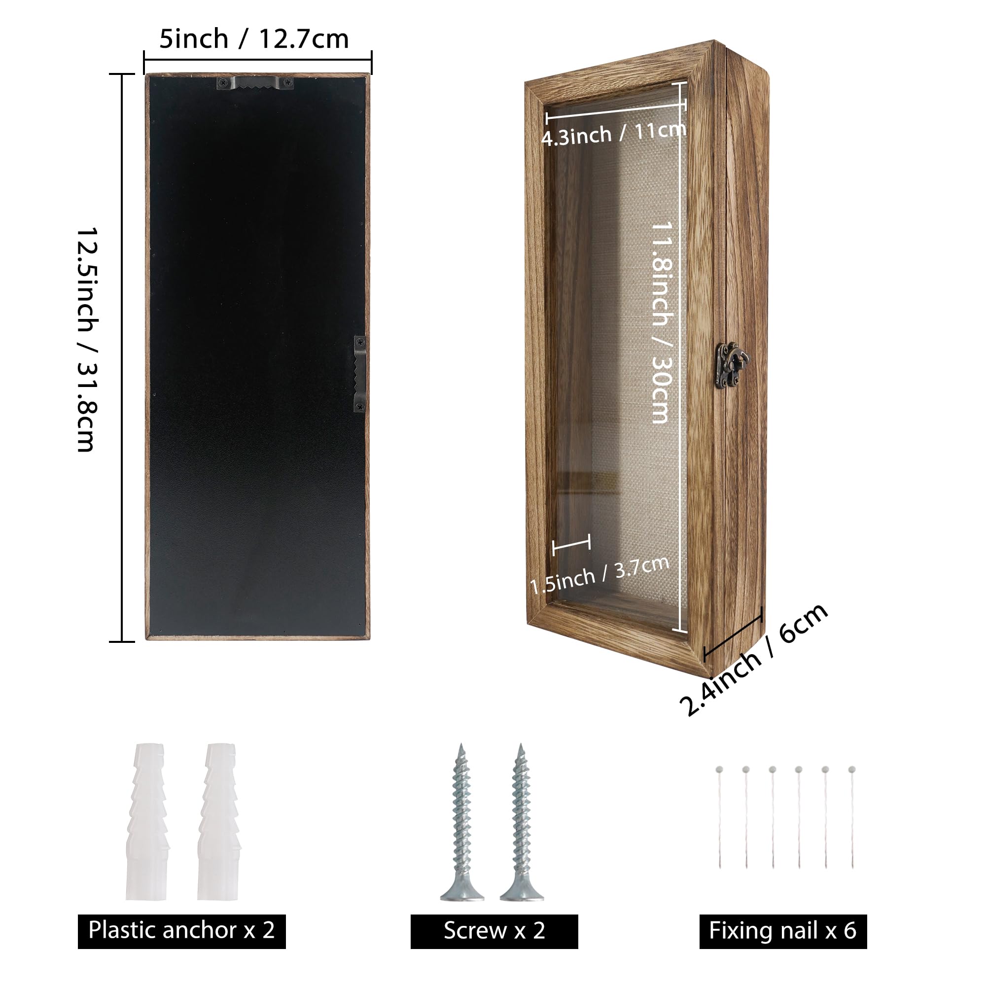 FramePro 3D-schaduwboxframe met afneembare planken, diep frame, 16 x 20 cm, voor verzamelaar, aandenken, militaire medailles, pinnen, bruiloft, bloemen, 40 x 50 cm, bruin