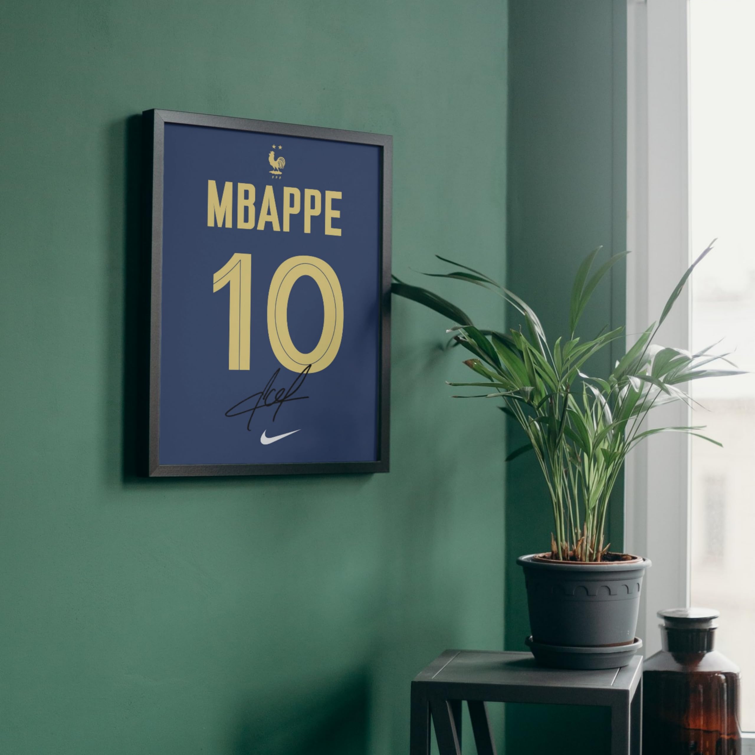 Posternet Football Jersey Style Wall Frame | Premium Sports Inspired Acrylic Wall Art | 8 x 12 Inch Framed Poster for Bedroom, Gaming Room, Office & Man Cave | Modern Athlete Number 10 Decor Gift for Football Fans 4