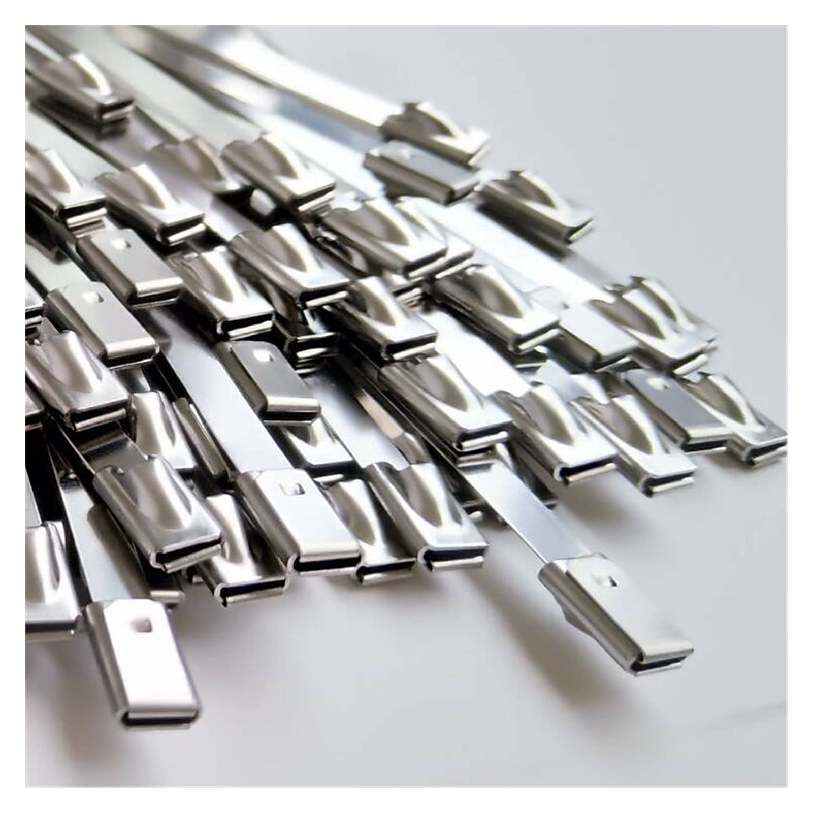 Fascette, fascette di nylon rilasciabile fascette Fascette stringicavo, fascette stringicavo 100 pezzi fascette stringicavo in acciaio inox fascette stringicavo con cerniera in metallo fascette string