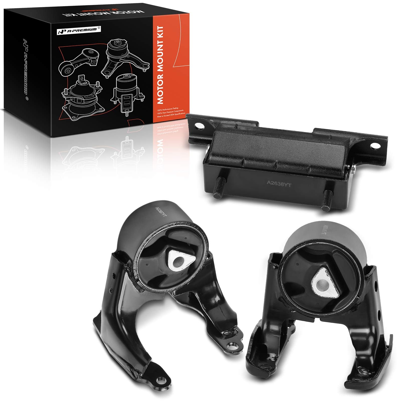 Photo 1 of A-Premium 3PCS Engine Motor Mount and Transmission Mount Set Compatible with Chevrolet Colorado 2004-2012 & GMC Canyon 2004-2012 & Isuzu i-350 2006, i-370 2007-2008, 2.8L 2.9L 3.5L 3.7L