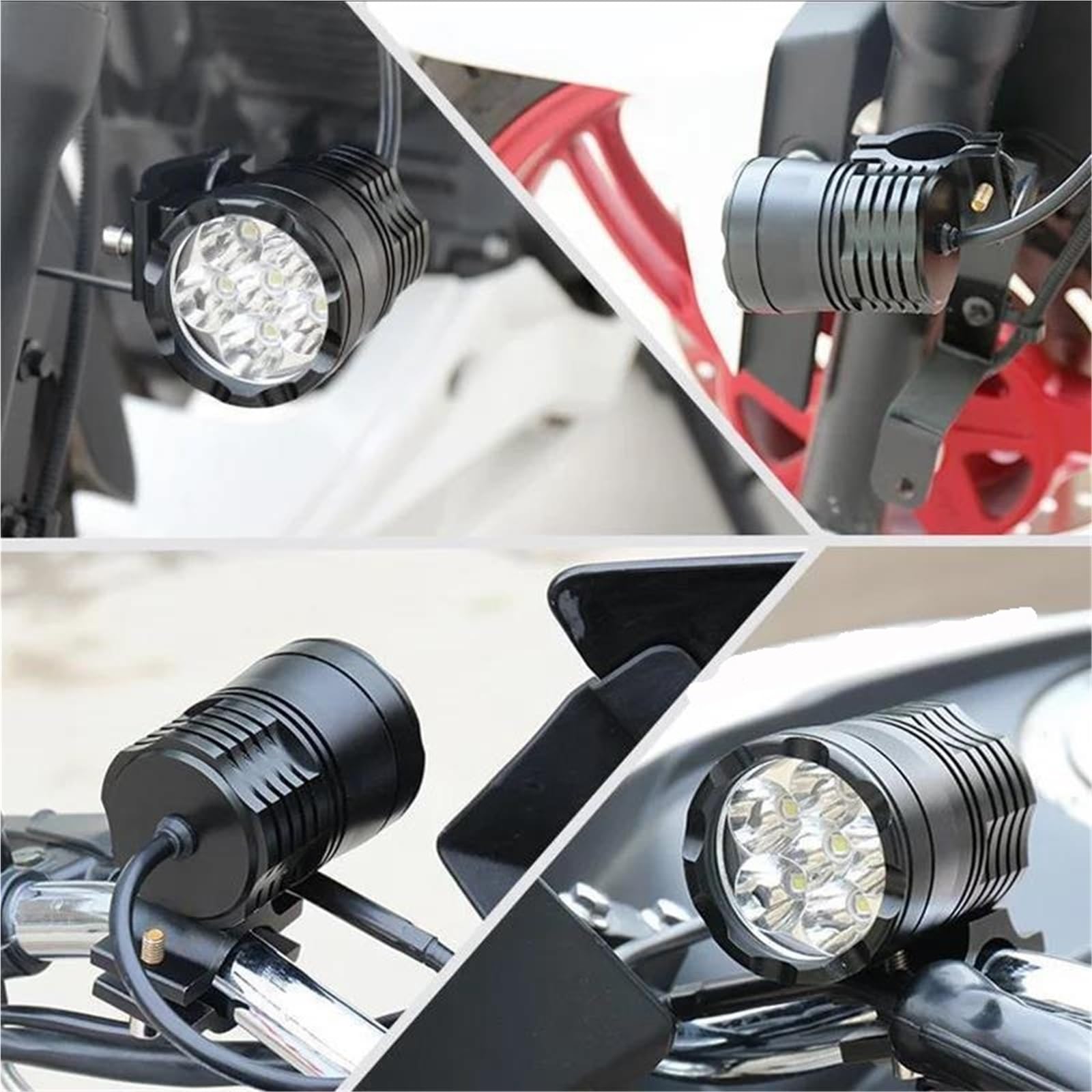 Reflektor motocyklowe Uniwersalne Reflektory Motocyklowe 12V Przednie Światła 10W Lampa Przeciwmgielna LED